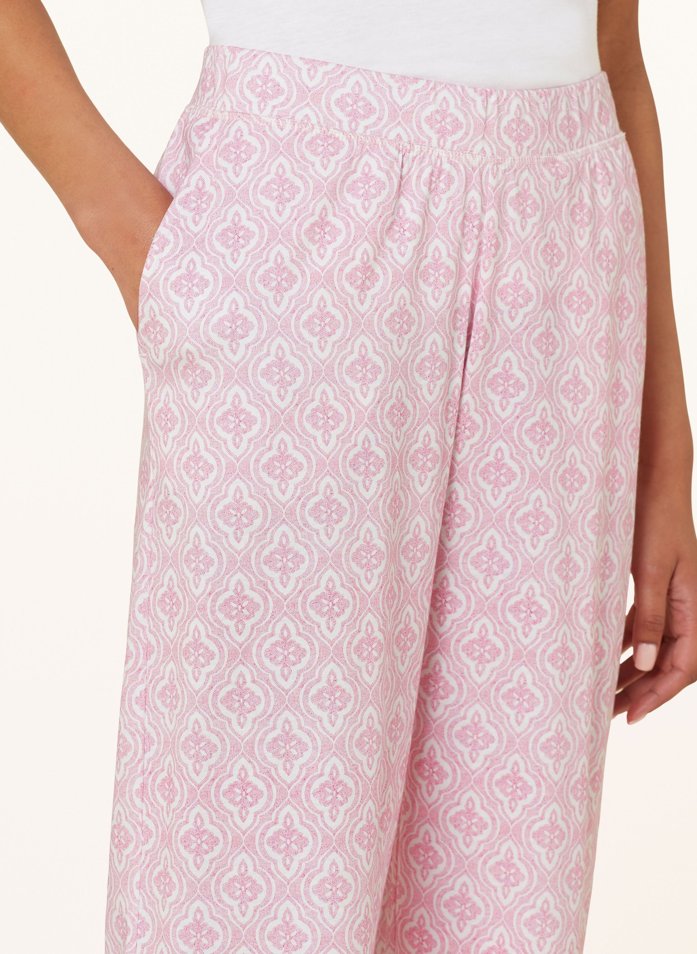 darling harbour Pajama pants, Color: Ornament print rose weiss (Image 5)