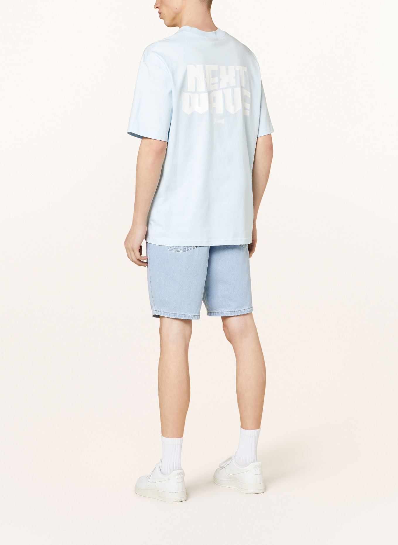 PEGADOR Oversized shirt DACKO, Color: LIGHT BLUE (Image 2)