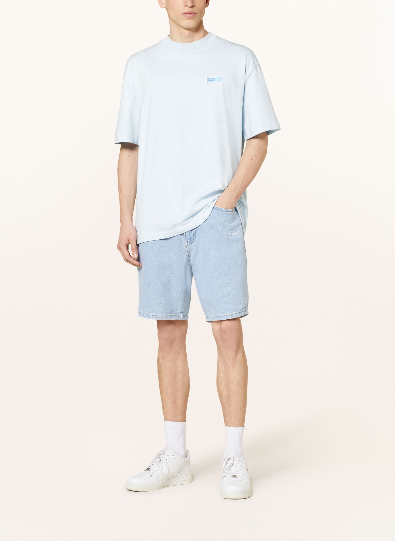 PEGADOR Oversized shirt DACKO, Color: LIGHT BLUE (Image 3)