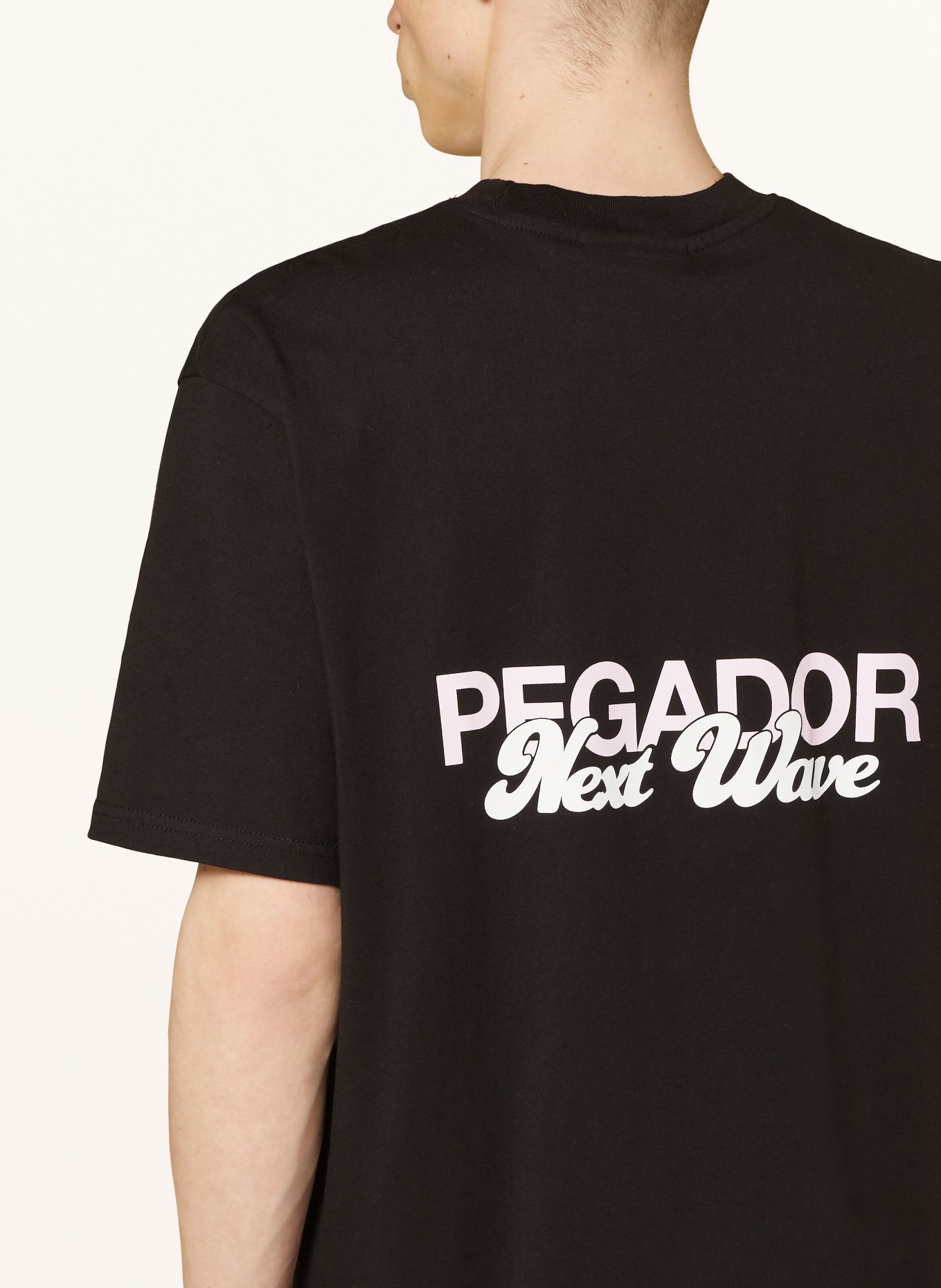 PEGADOR Oversized shirt ALESO, Color: BLACK/ LIGHT BLUE/ WHITE (Image 4)