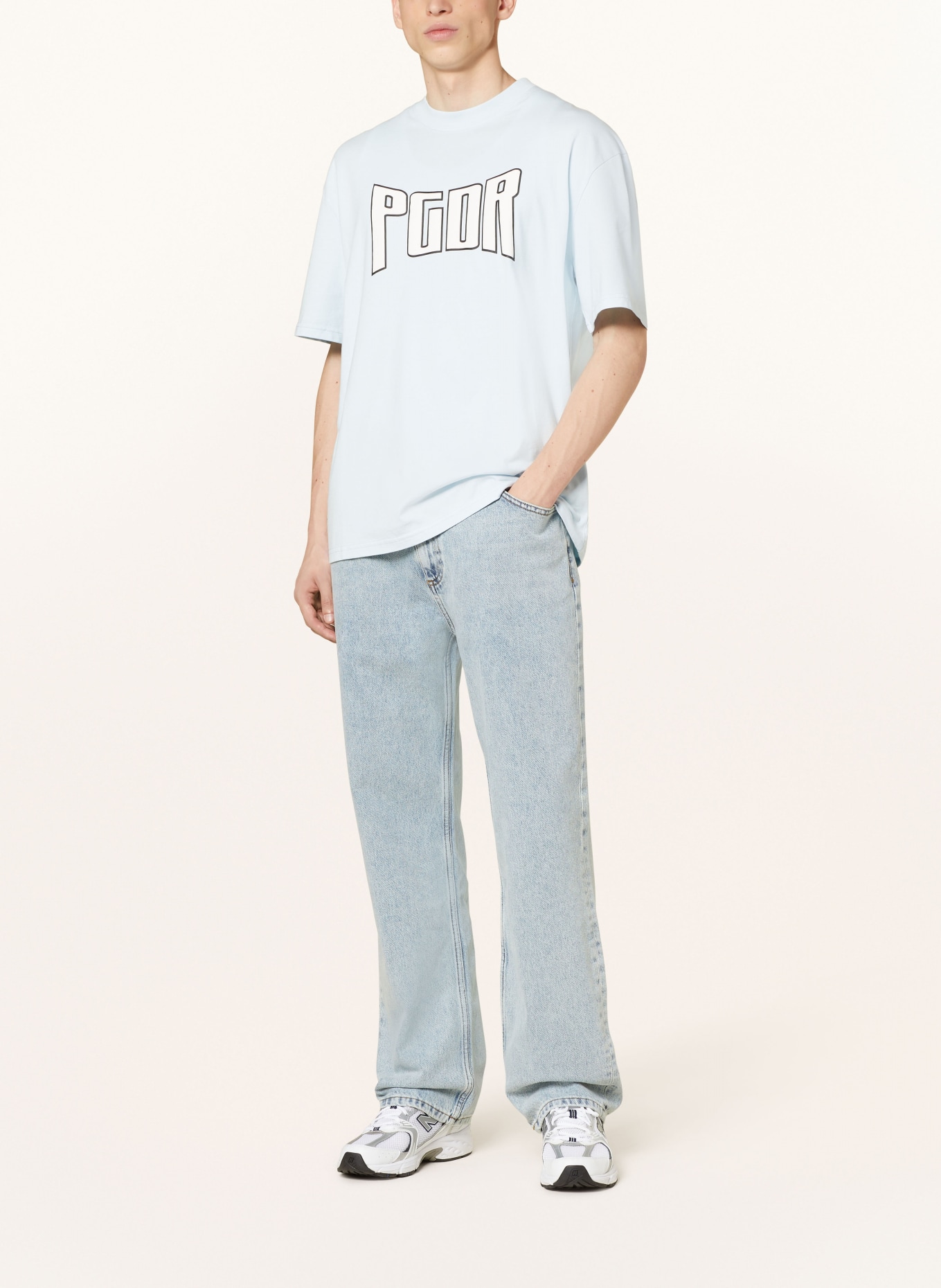 PEGADOR Oversized shirt CRYSTAL, Color: LIGHT BLUE (Image 2)