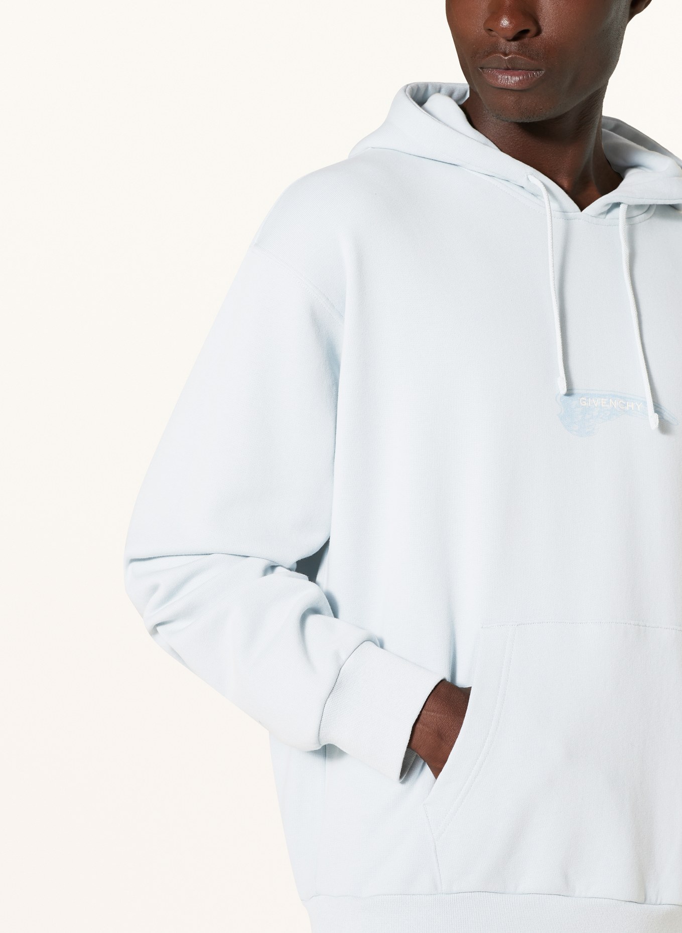 Givenchy hoodie light blue hot sale