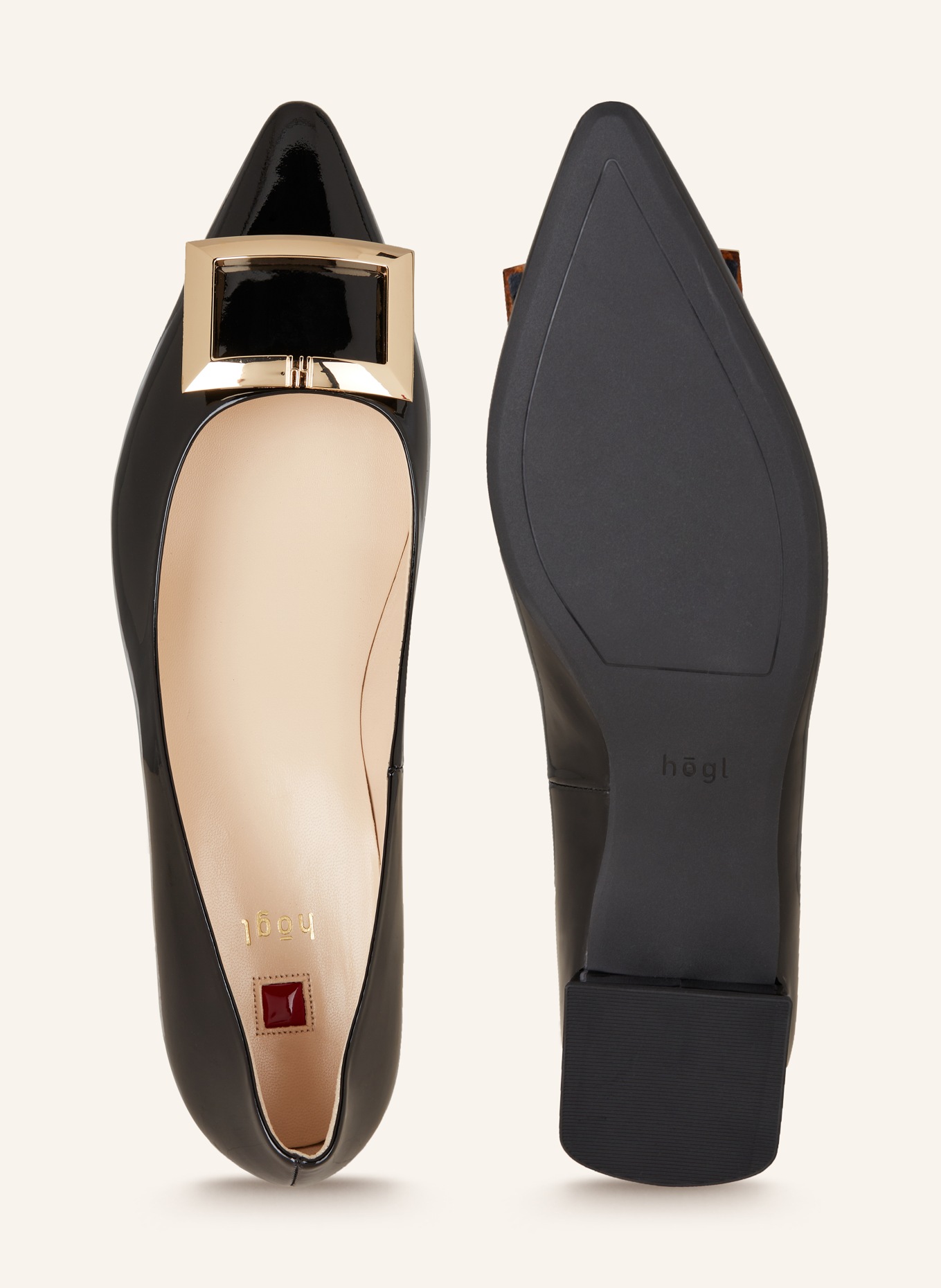 Högl Czółenka lakierowane: CZARNY