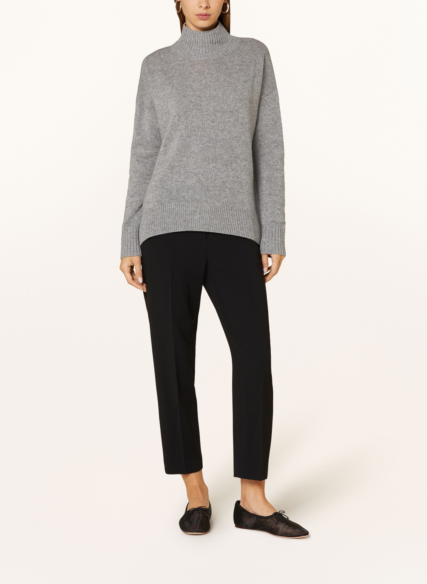 darling harbour Pullover mit Cashmere: GRAU MELANGE