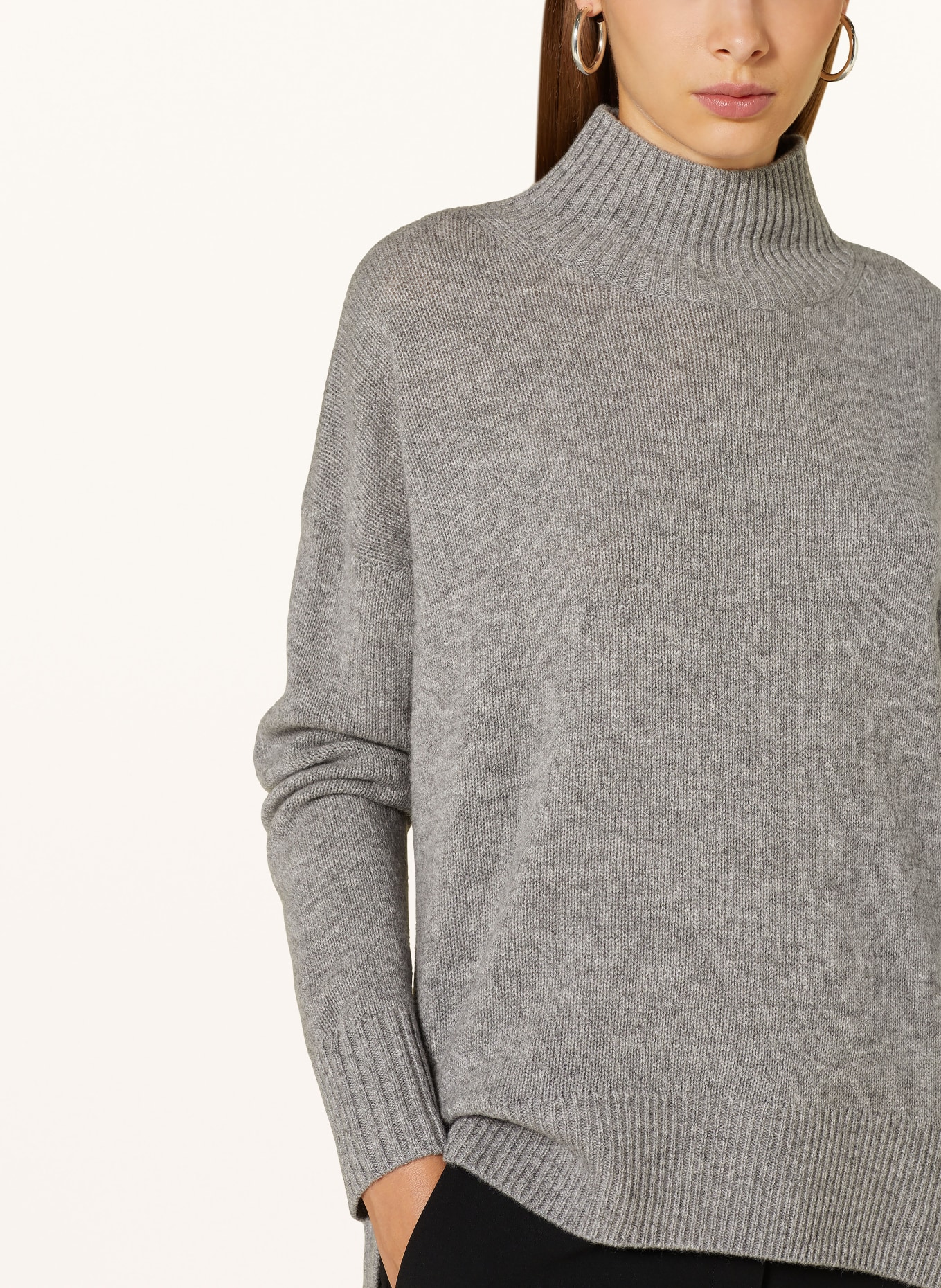 darling harbour Pullover mit Cashmere: GRAU MELANGE