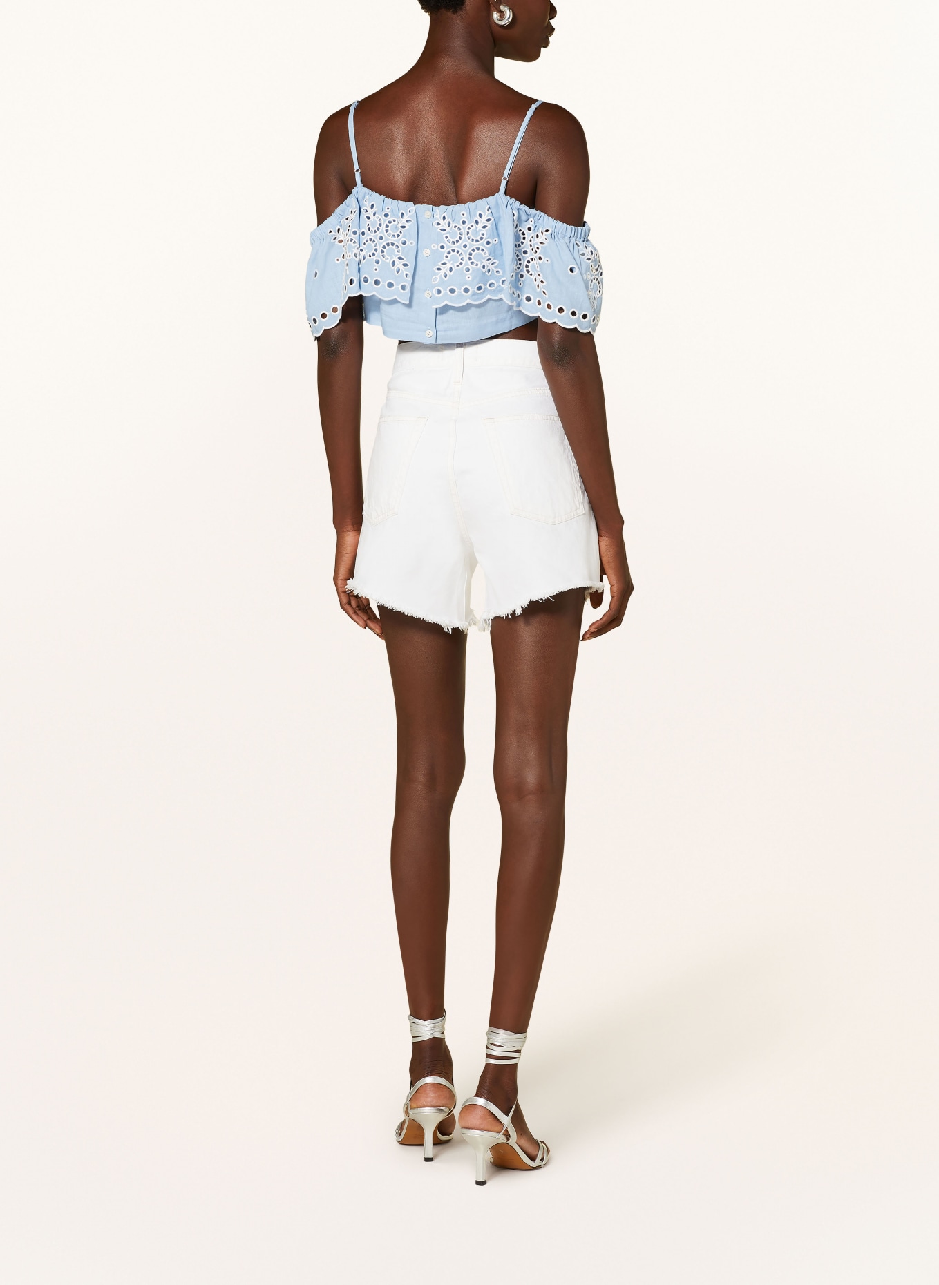 AGOLDE Denim shorts PARKER, Color: panna cotta white (Image 3)