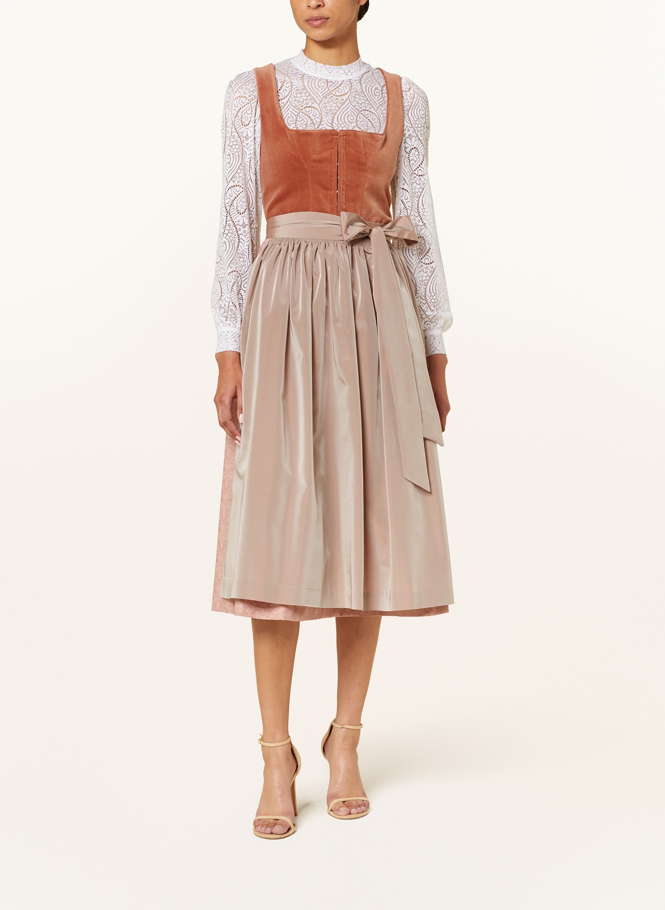 Johann & Johanna Dirndl blouse made of lace, Color: WHITE (Image 4)