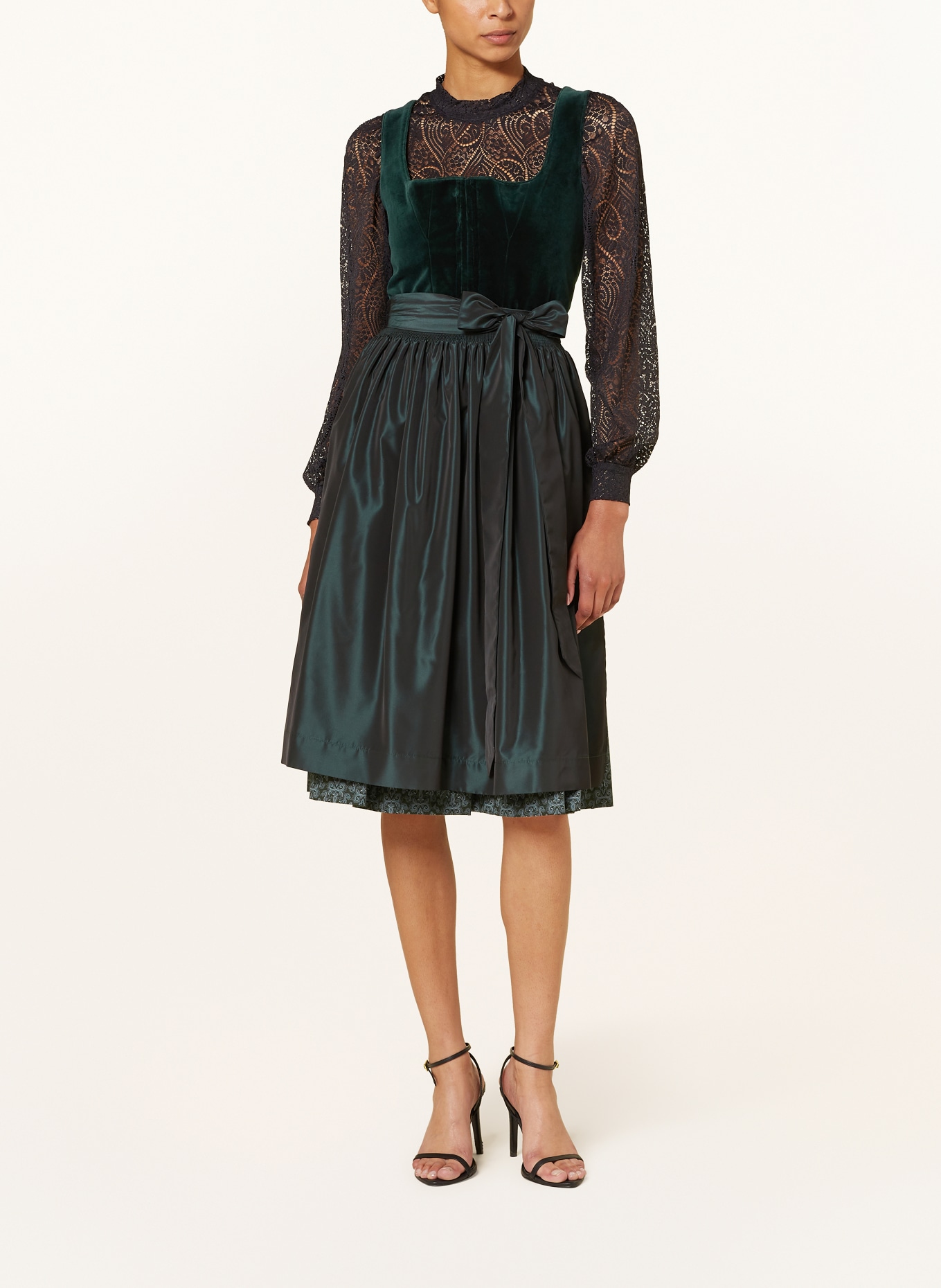 Johann & Johanna Dirndlbluse aus Spitze: SCHWARZ