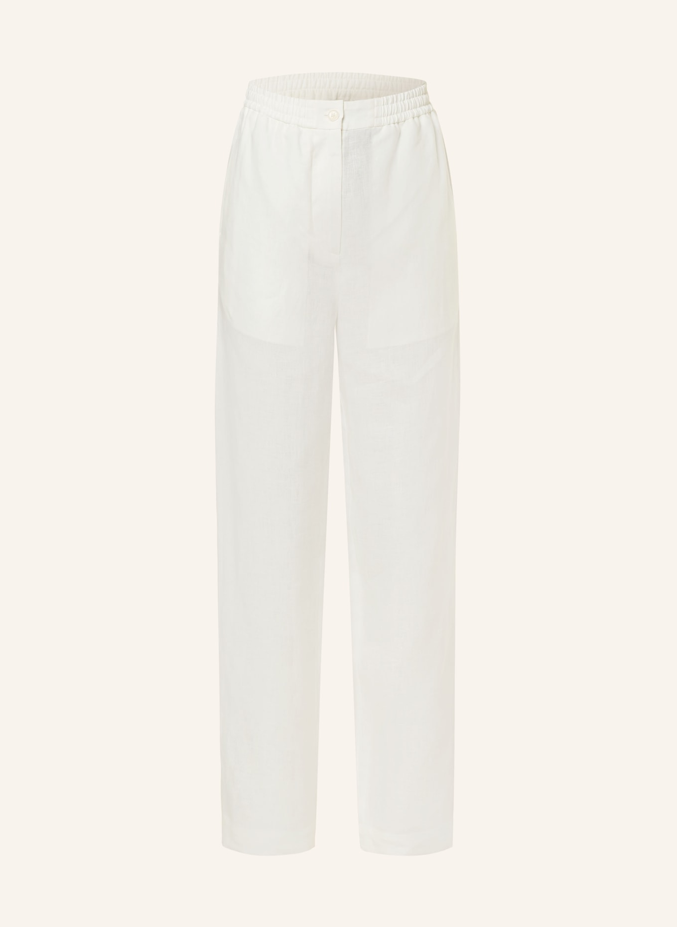 PANGAIA Linen trousers, Color: WHITE (Image 1)