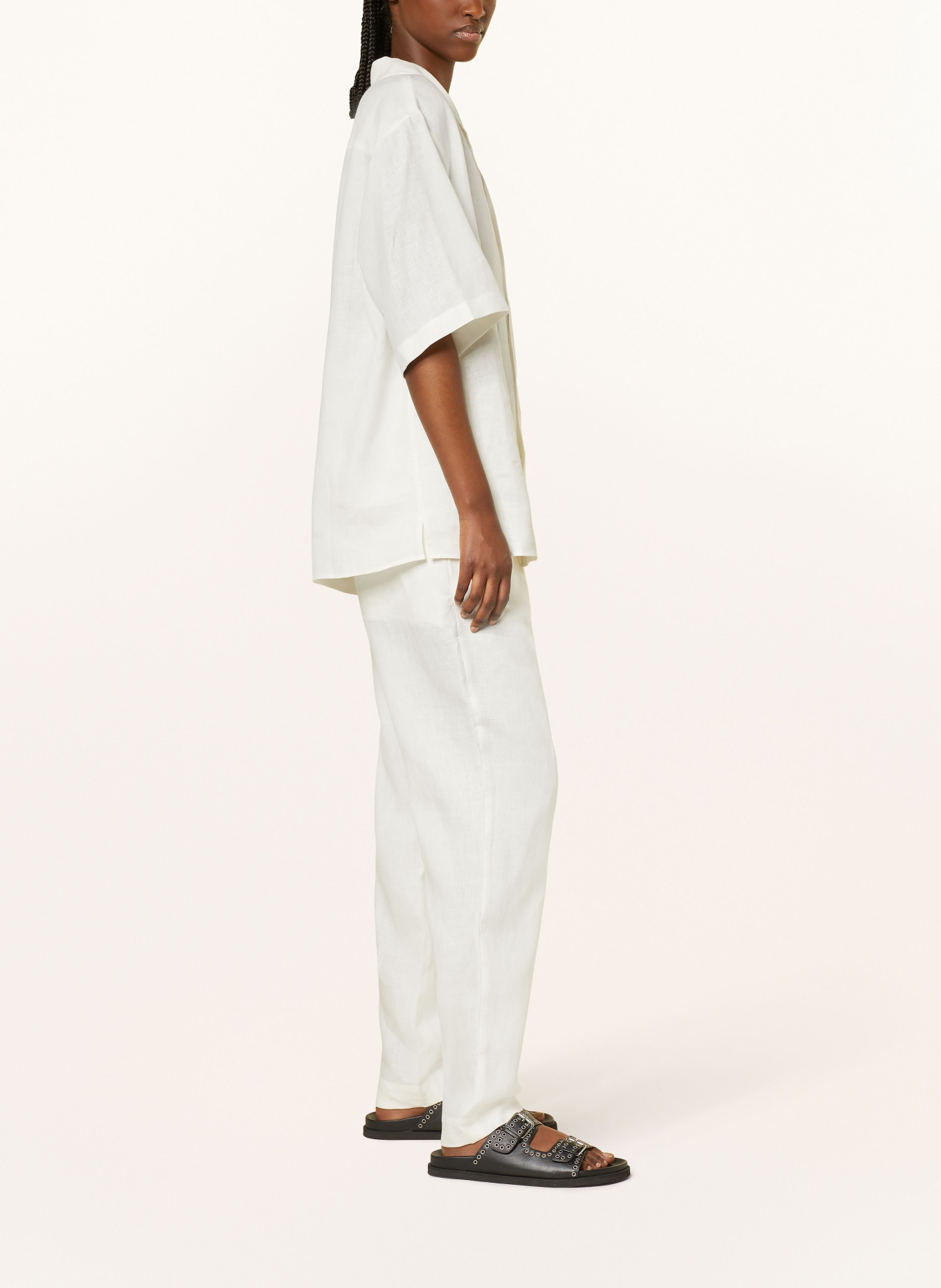 PANGAIA Linen trousers, Color: WHITE (Image 4)