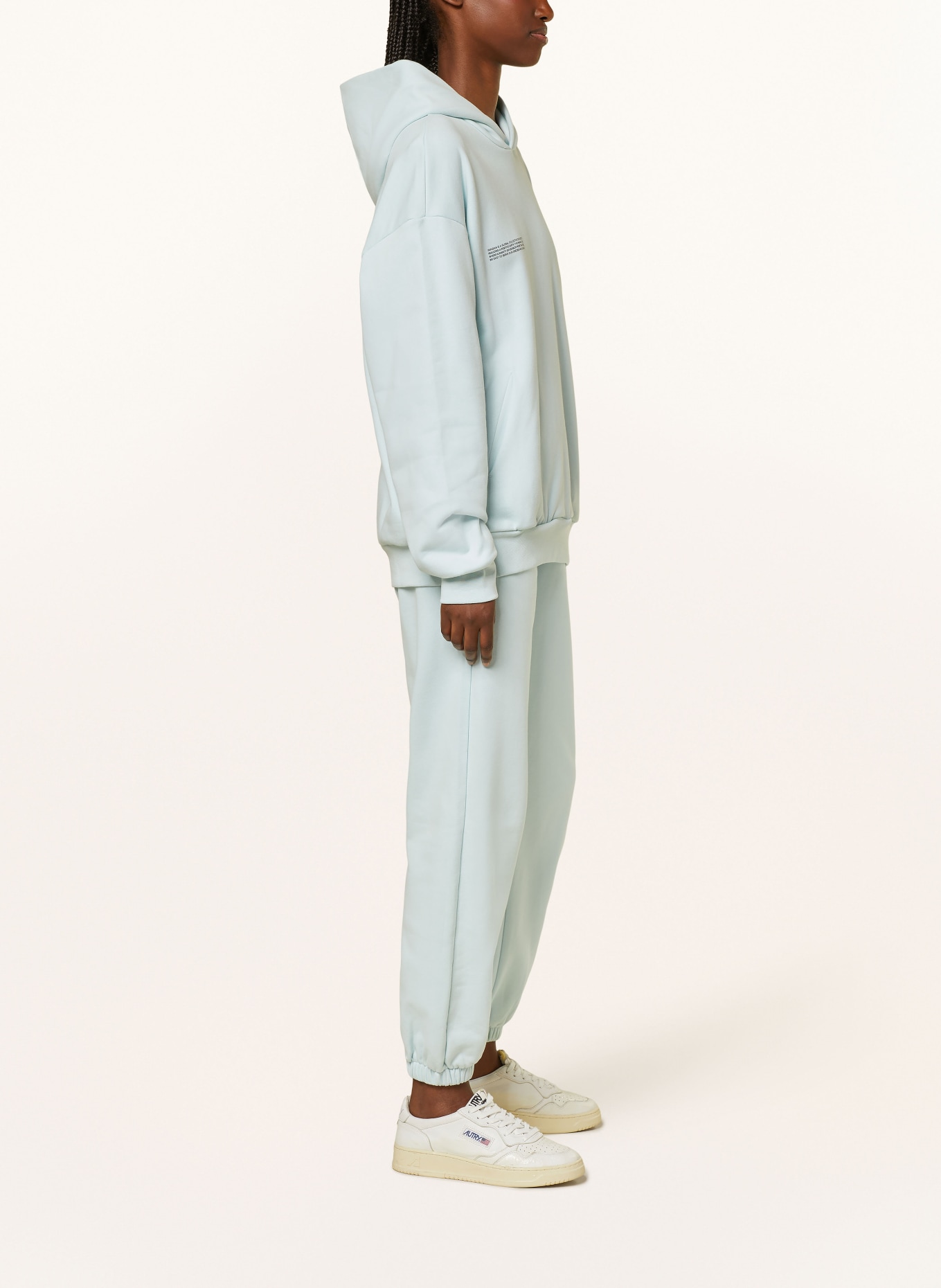 PANGAIA Oversized hoodie: LIGHT BLUE