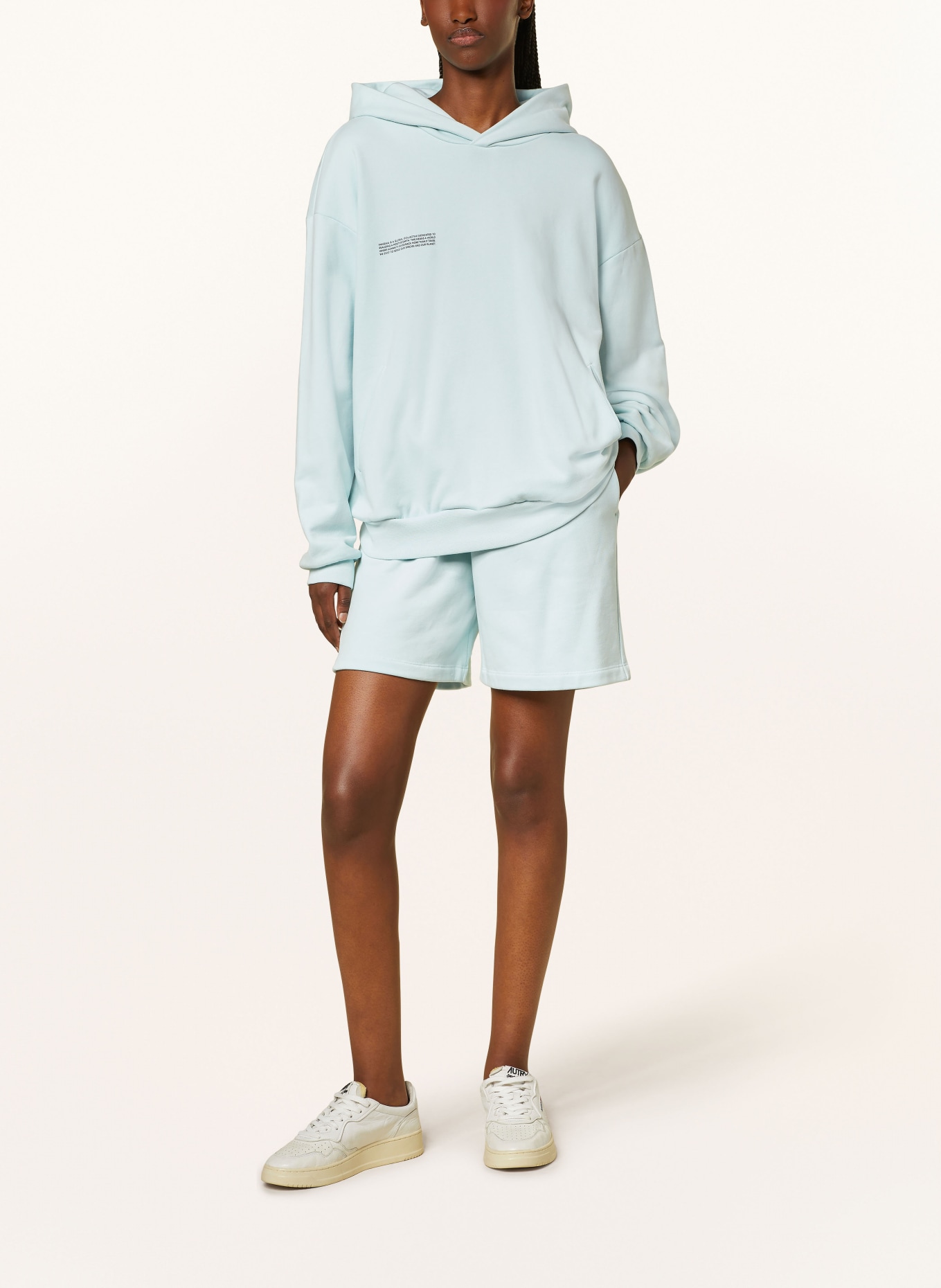 PANGAIA Sweat shorts, Color: LIGHT BLUE (Image 2)