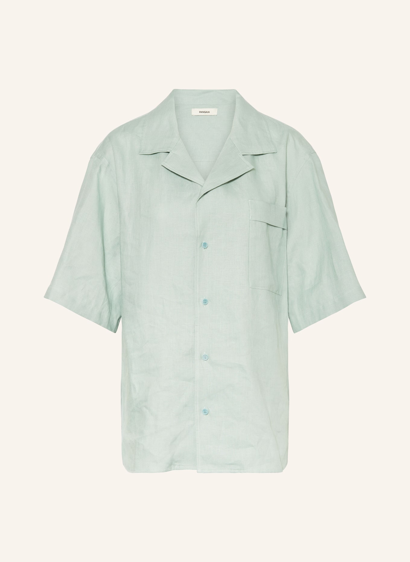 PANGAIA Shirt blouse made of linen, Color: LIGHT GREEN (Image 1)