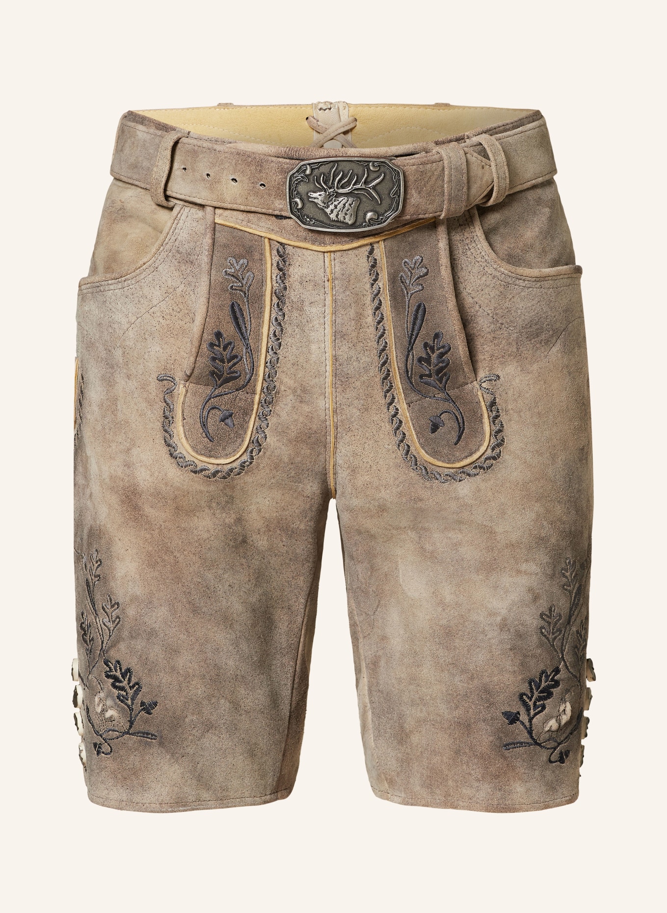 Spieth & Wensky Trachten-Lederhose ECHNATON, Farbe: TAUPE (Bild 1)