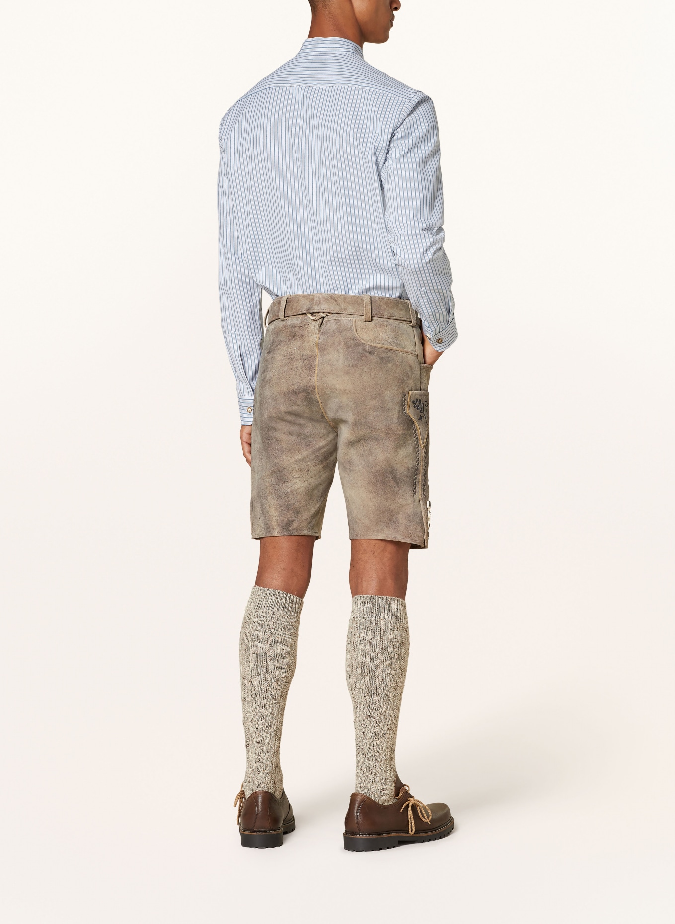 Spieth & Wensky Trachten-Lederhose ECHNATON, Farbe: TAUPE (Bild 3)