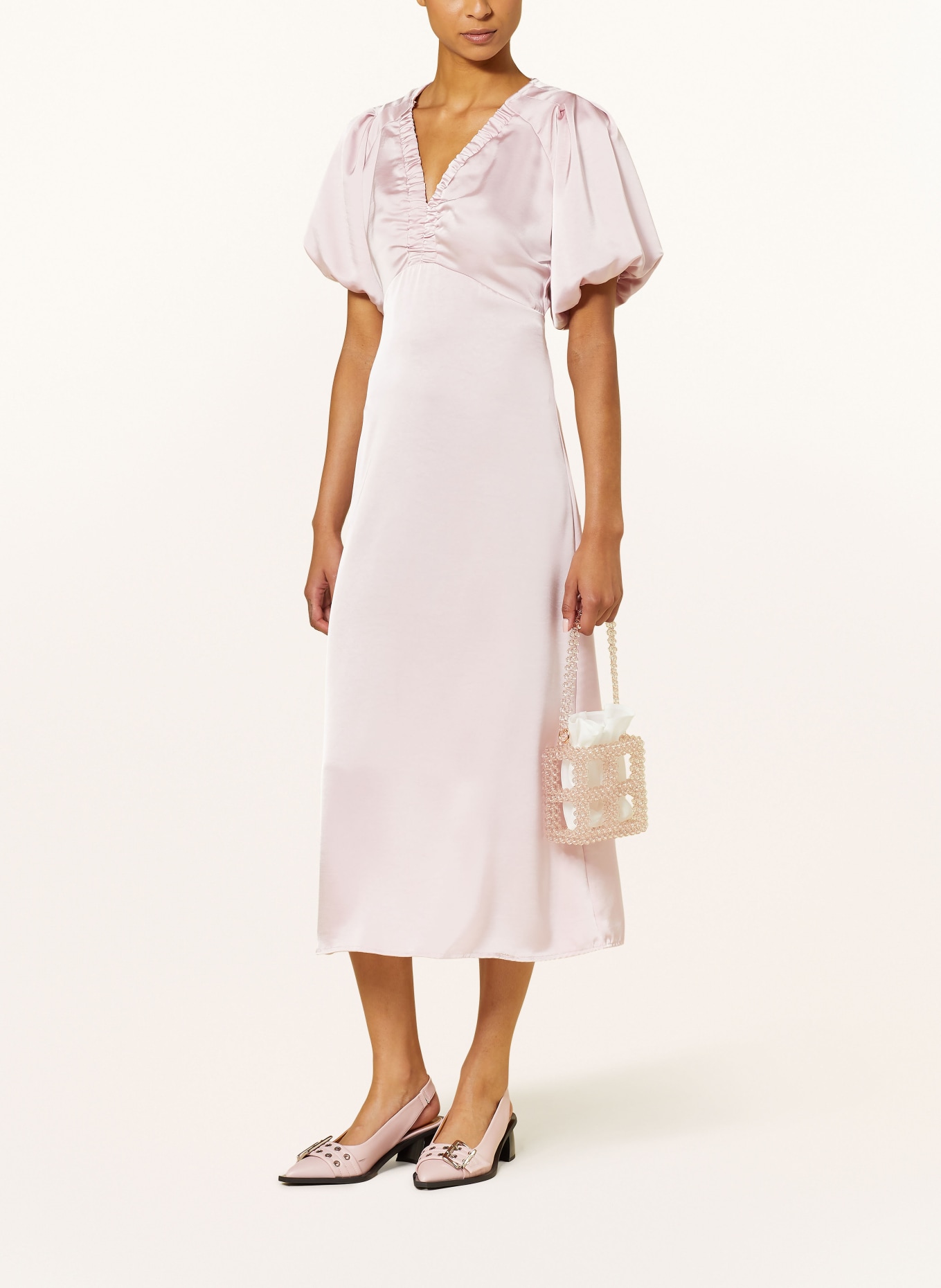 NEO NOIR Sukienka satynowa ILLANA, Kolor: JASNORÓŻOWY (Obrazek 2)