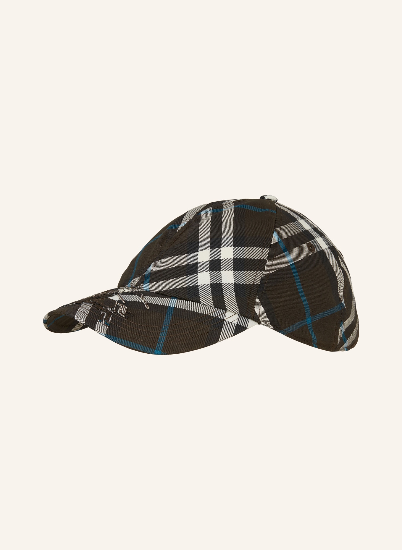 BURBERRY Cap in dunkelgrau blau weiss