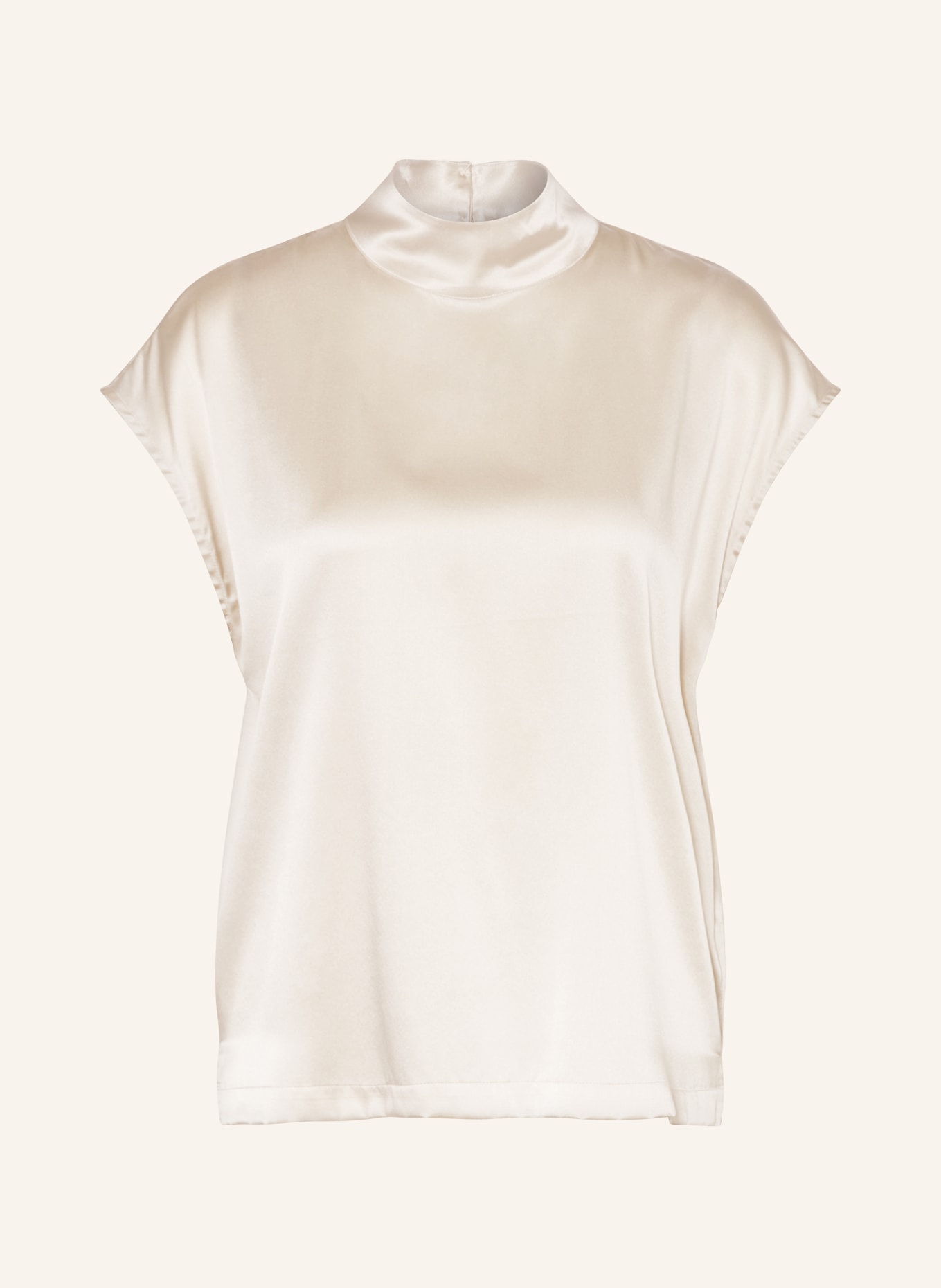 MRS & HUGS Blusentop aus Seide: BEIGE