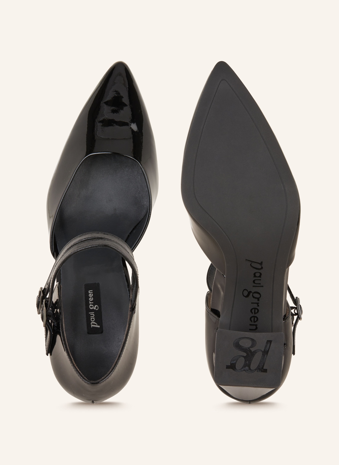 paul green Lack-Pumps: SCHWARZ