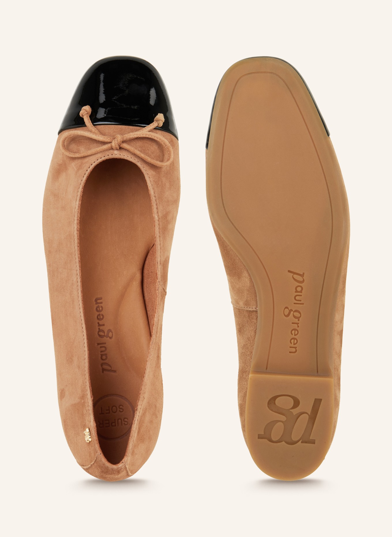 paul green Ballerinas, Farbe: BEIGE/ SCHWARZ (Bild 5)