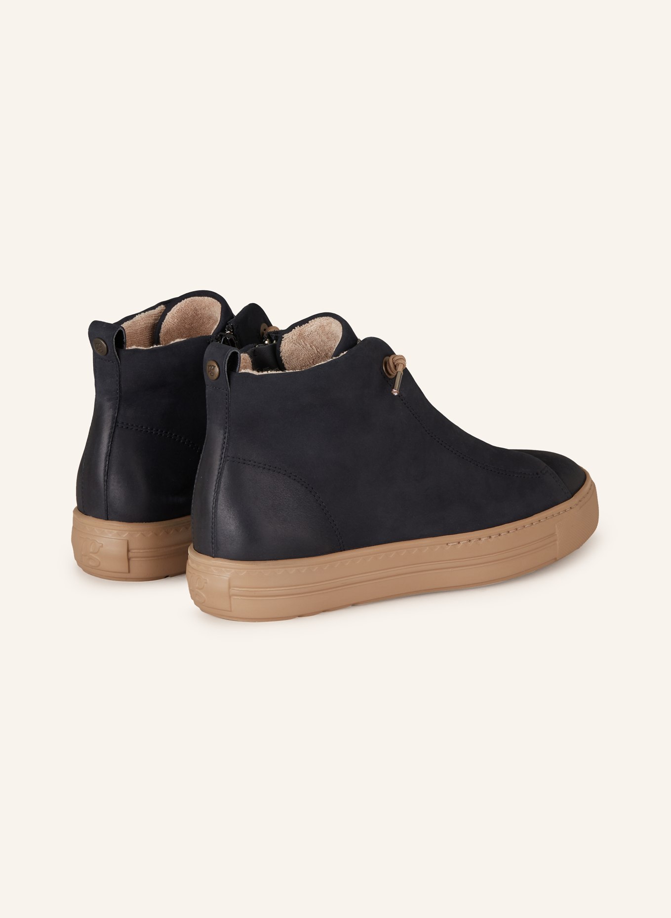 paul green Hightop-Sneaker: DUNKELBLAU / CAMEL