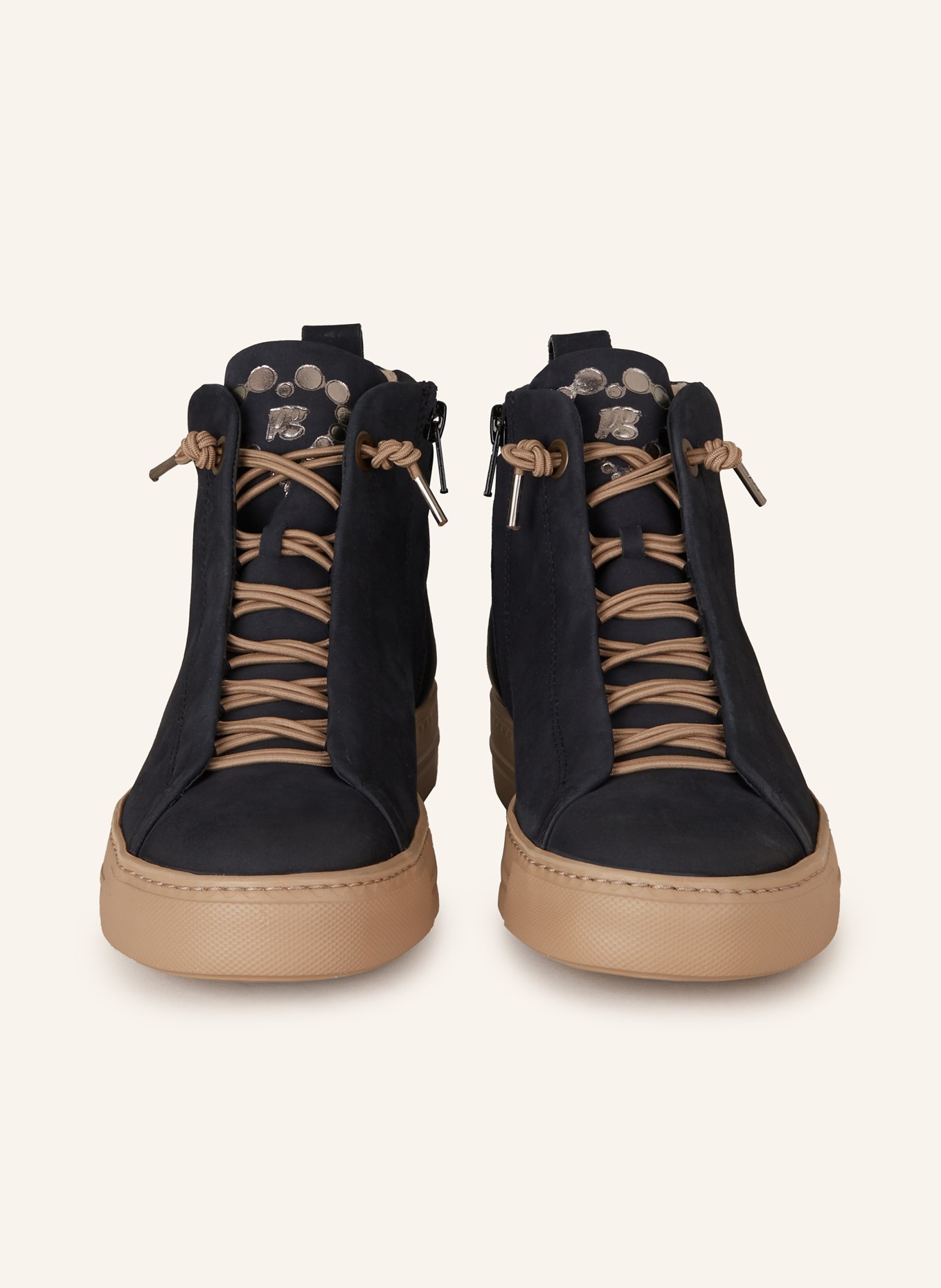paul green Hightop-Sneaker: DUNKELBLAU / CAMEL