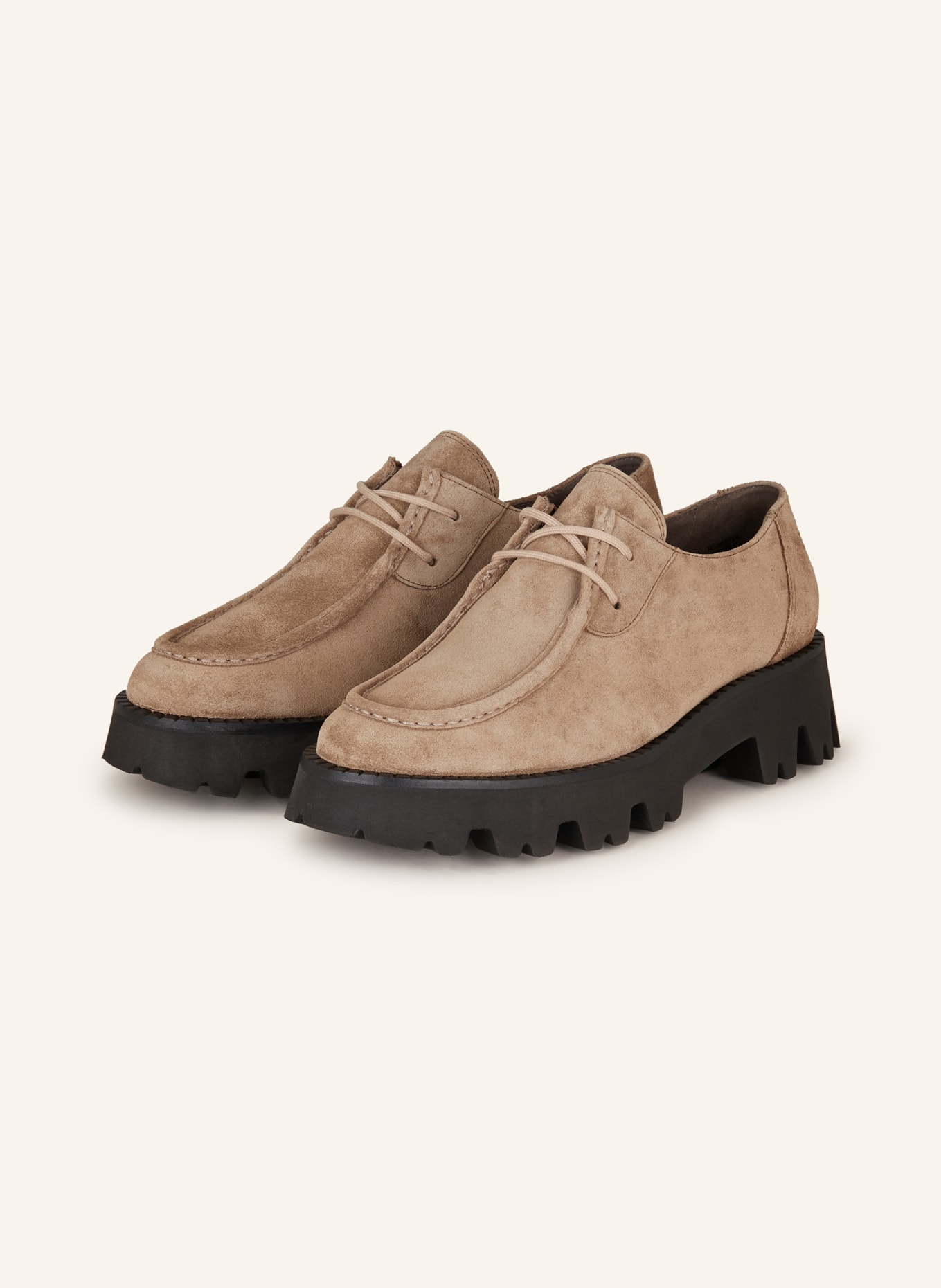 paul green Platform lace-up shoes, Color: BEIGE (Image 1)