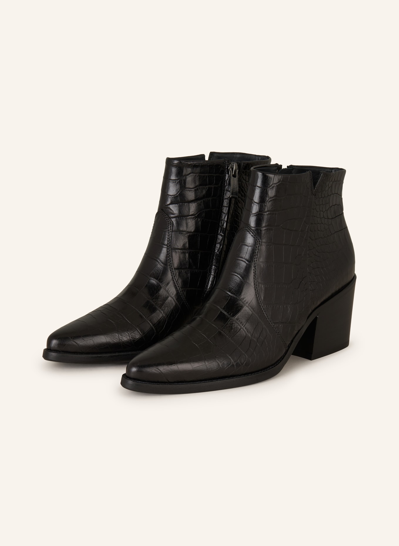 Black crocodile ankle boots clearance