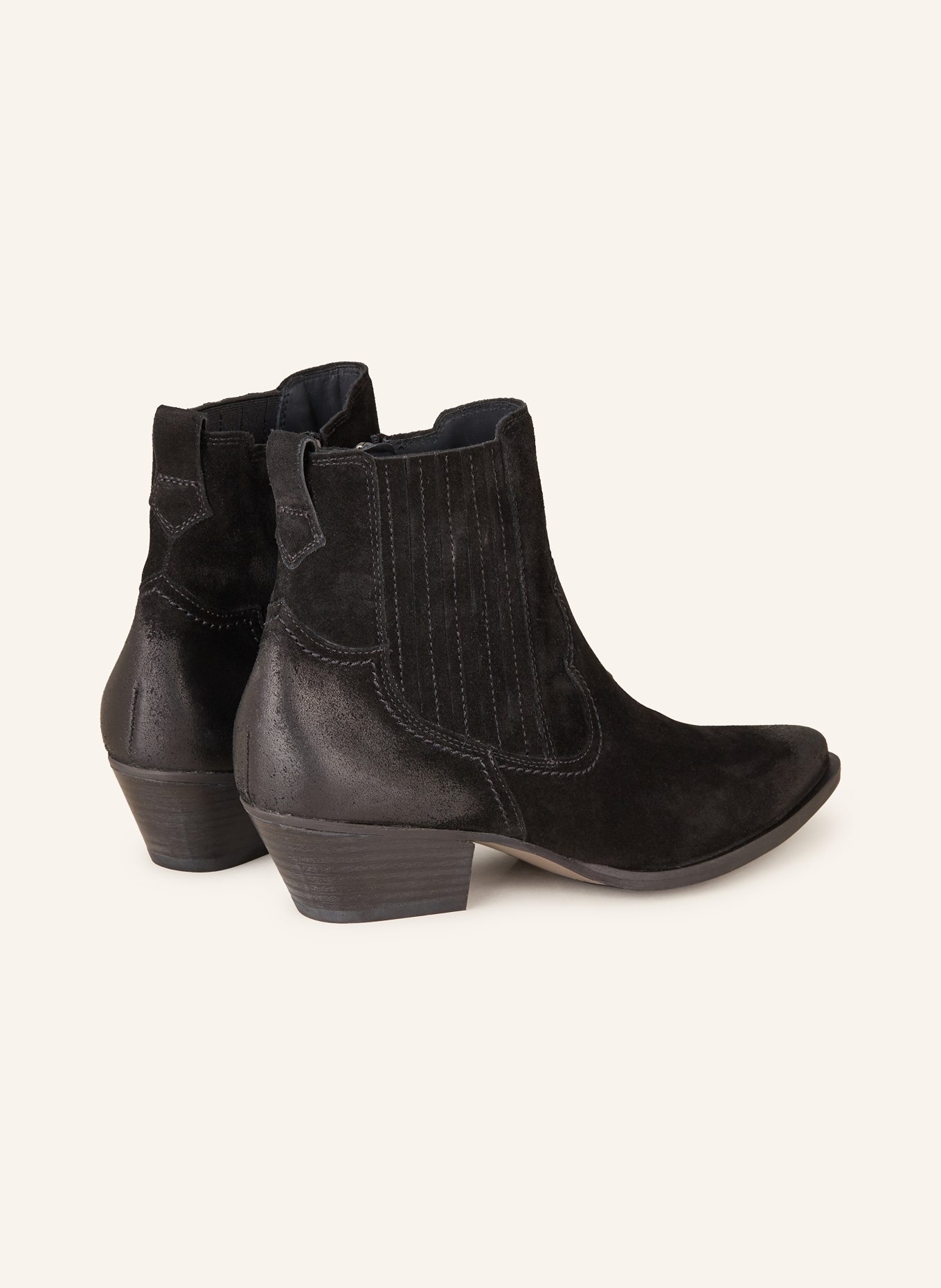 paul green Cowboy Boots: SCHWARZ