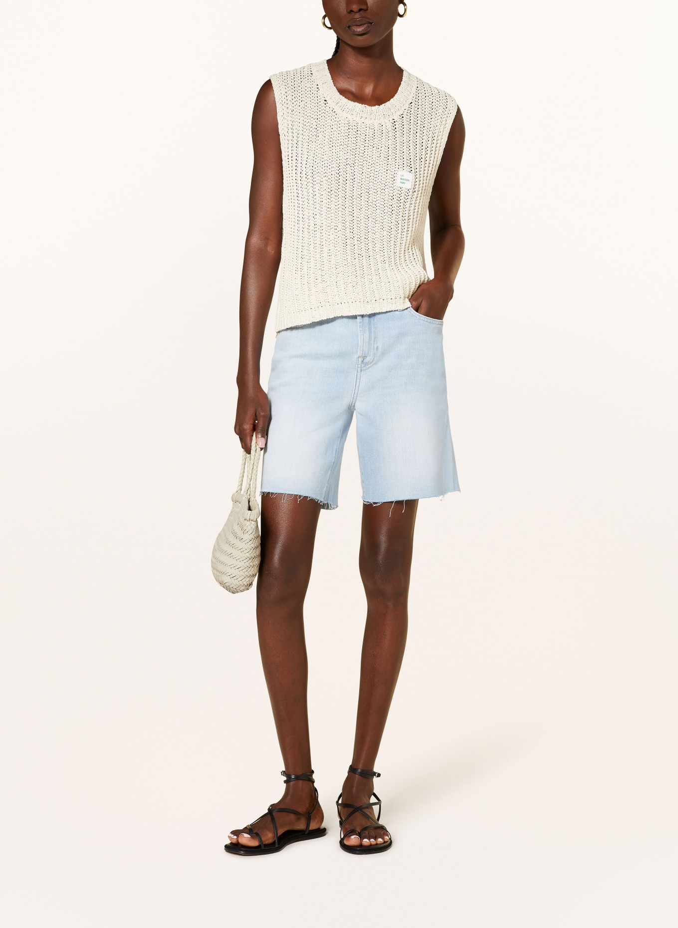 7 for all mankind Denim shorts, Color: LIGHT BLUE (Image 2)