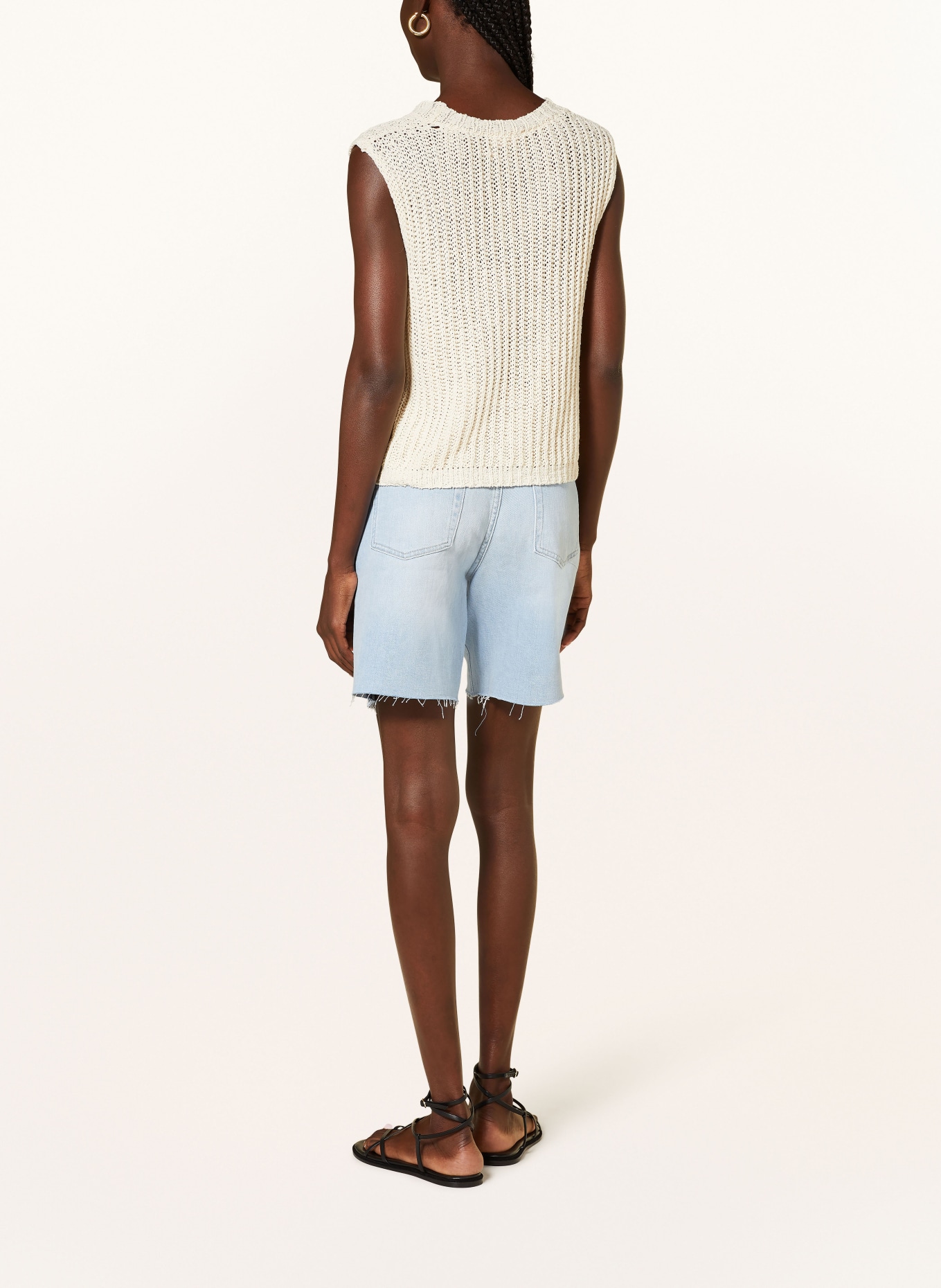 7 for all mankind Denim shorts, Color: LIGHT BLUE (Image 3)