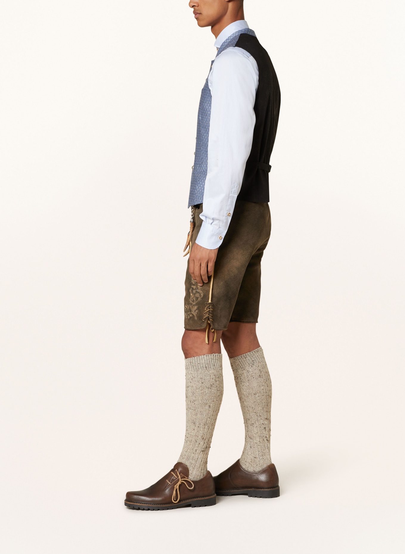 OSTARRICHI Trachten-Lederhose, Farbe: KHAKI (Bild 4)