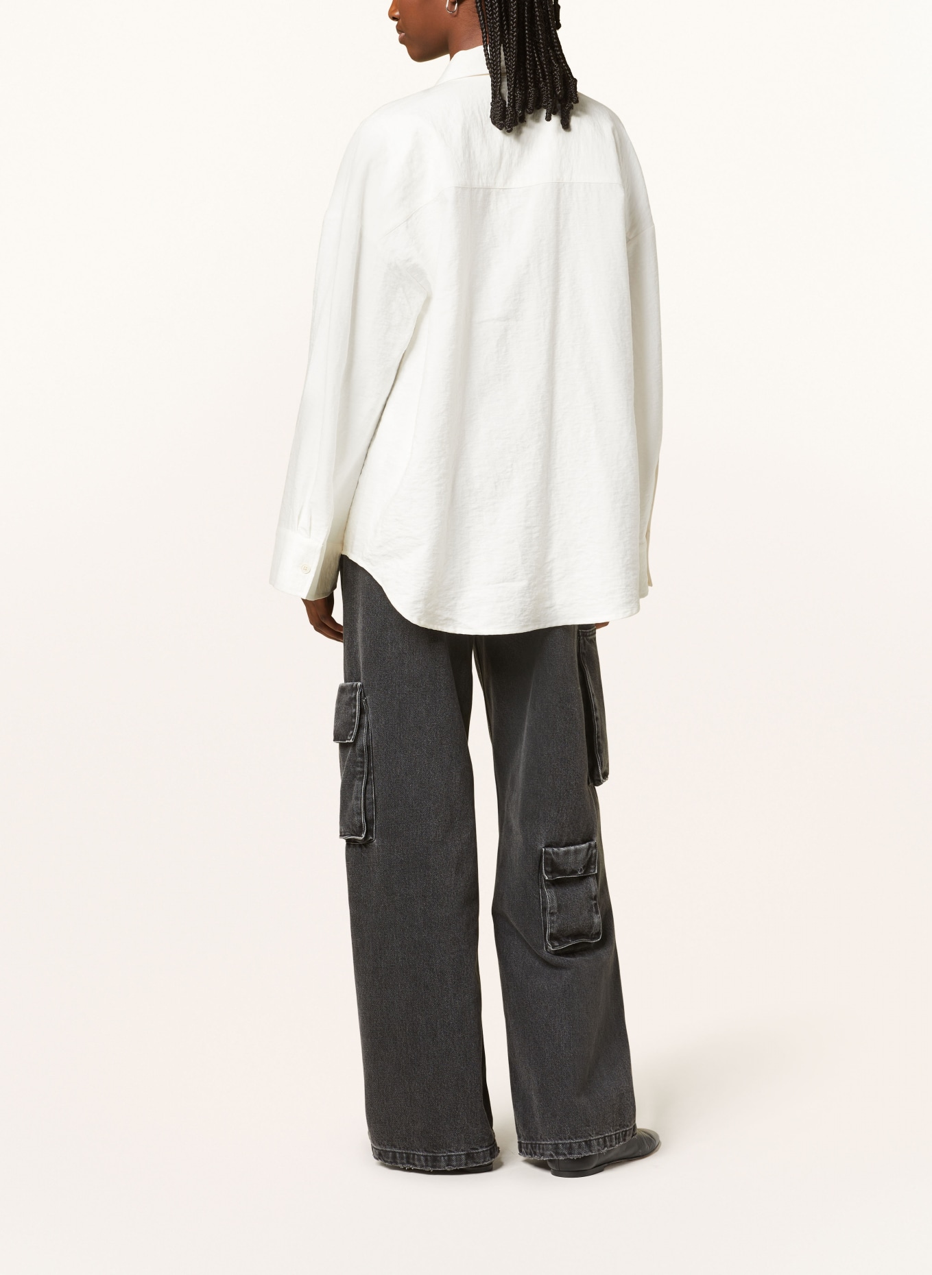 HOLZWEILER Oversized blouse CADI with linen, Color: WHITE (Image 3)