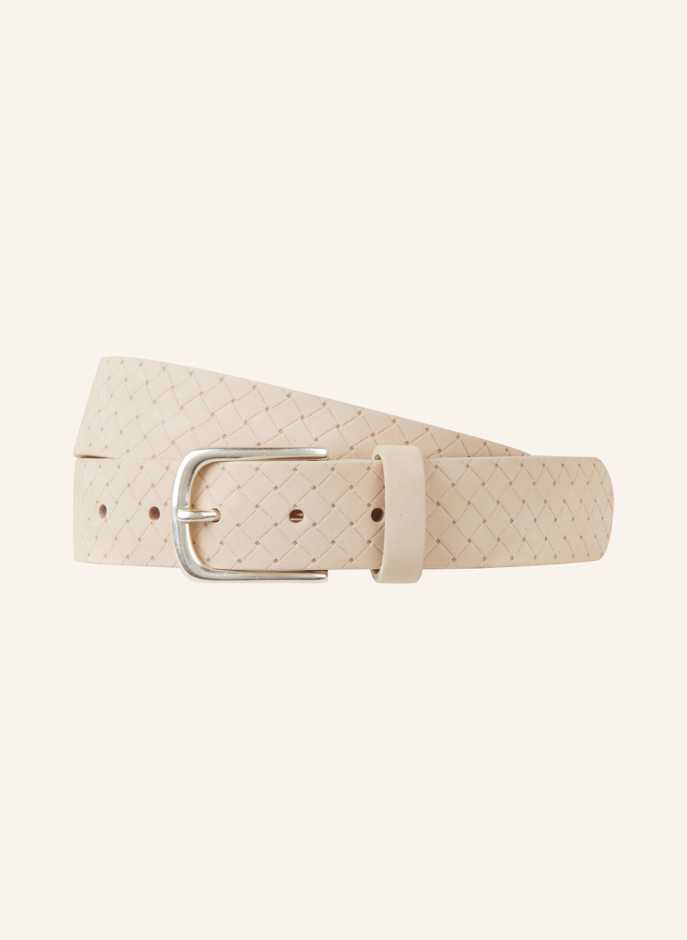 STROKESMAN'S Leather belt, Color: BEIGE (Image 1)