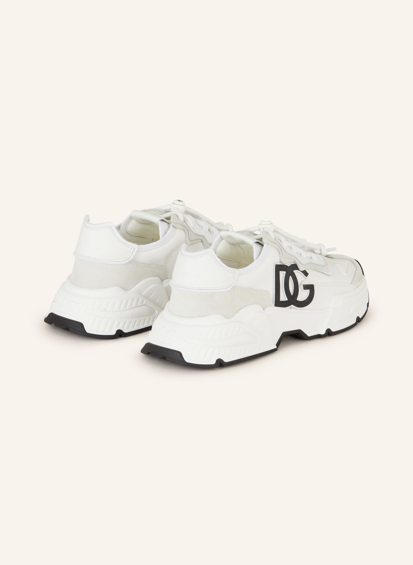 DOLCE & GABBANA Sneakersy BASSA: BÍLÁ/ ČERNÁ