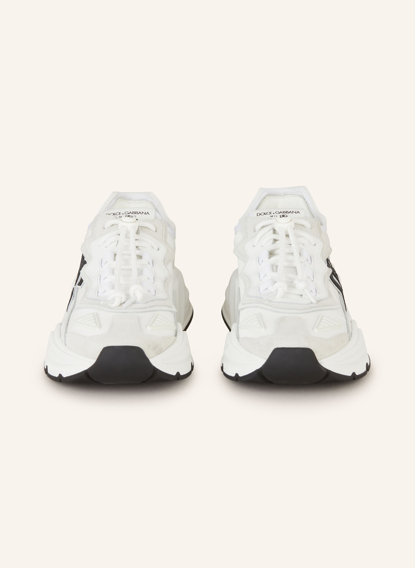 DOLCE & GABBANA Sneakersy BASSA: BÍLÁ/ ČERNÁ