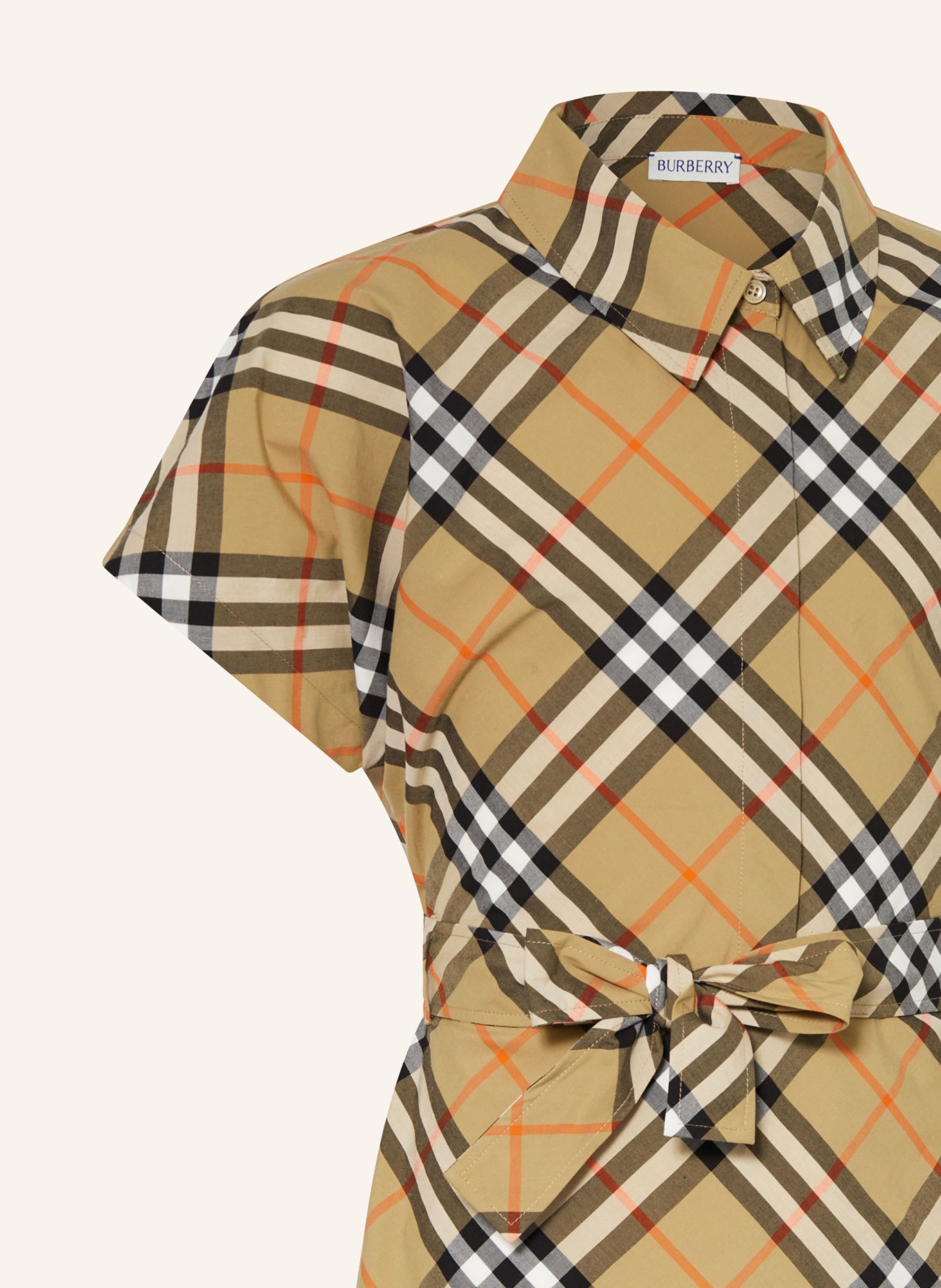BURBERRY Sukienka koszulowa: BEŻOWY/ CZARNY/ CZERWONY