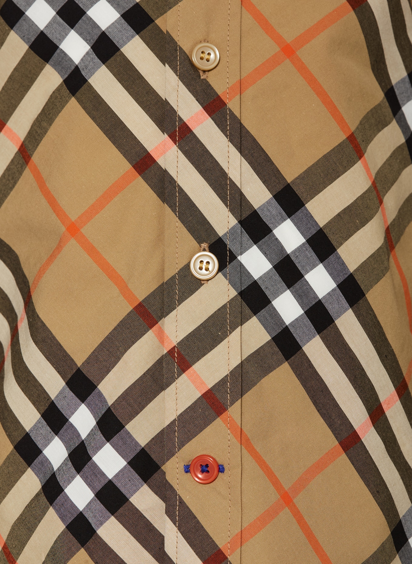 BURBERRY Koszula: BEŻOWY/ CZARNY/ CZERWONY