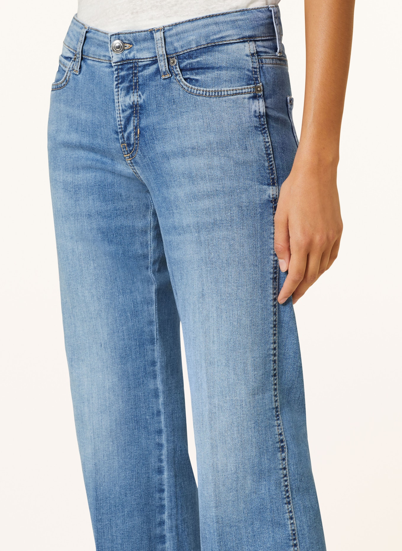 CAMBIO Bootcut jeans FRANCESCA, Color:  5291 mid used fringed mittelblau (Image 5)