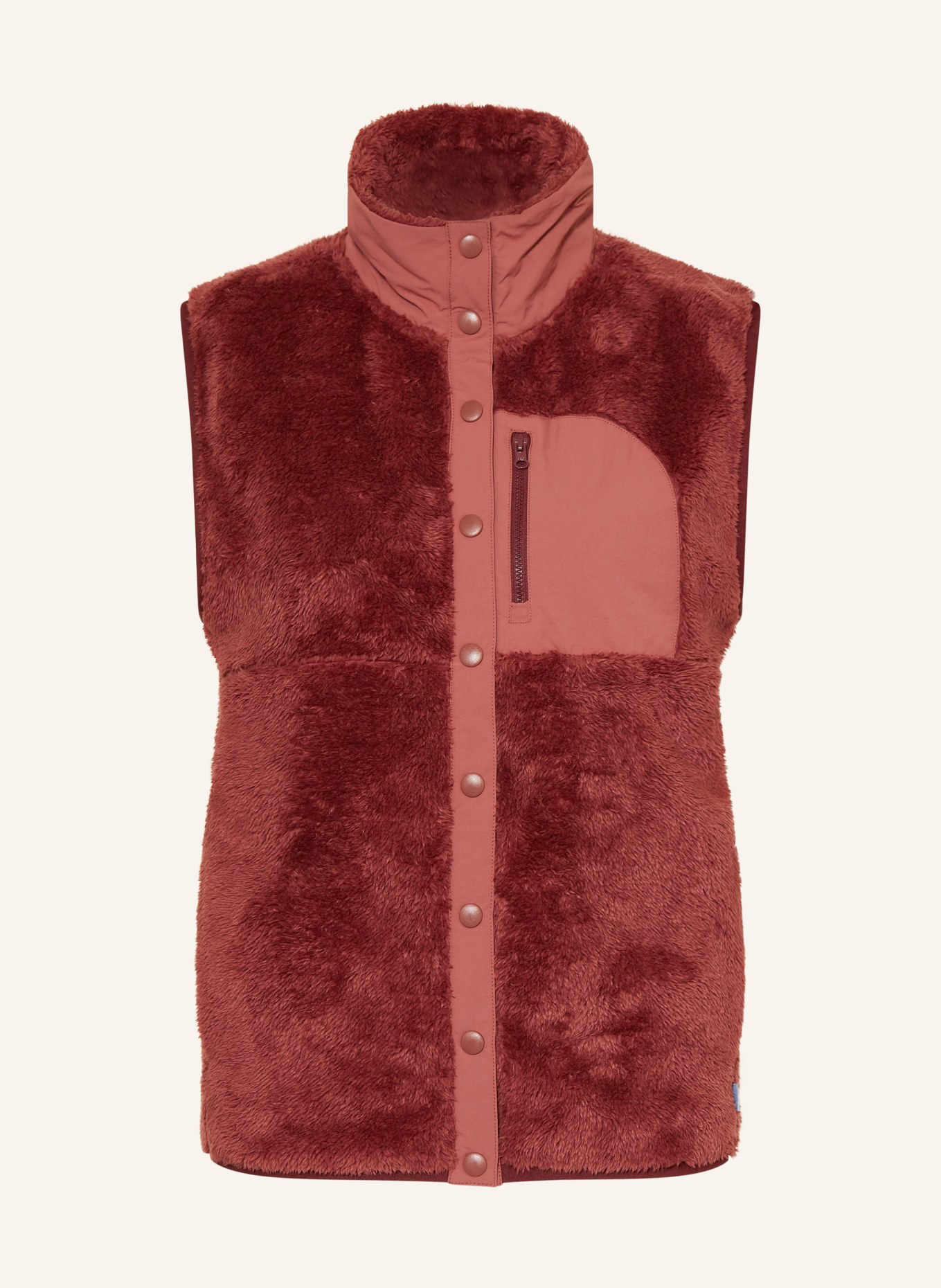 me°ru' NUNAVUT fleece vest, Color: DARK RED (Image 1)