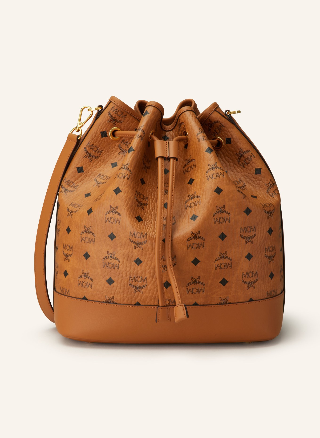 MCM Beuteltasche DESSAU VI mit herausnehmbarer Pouch: CO COGNAC