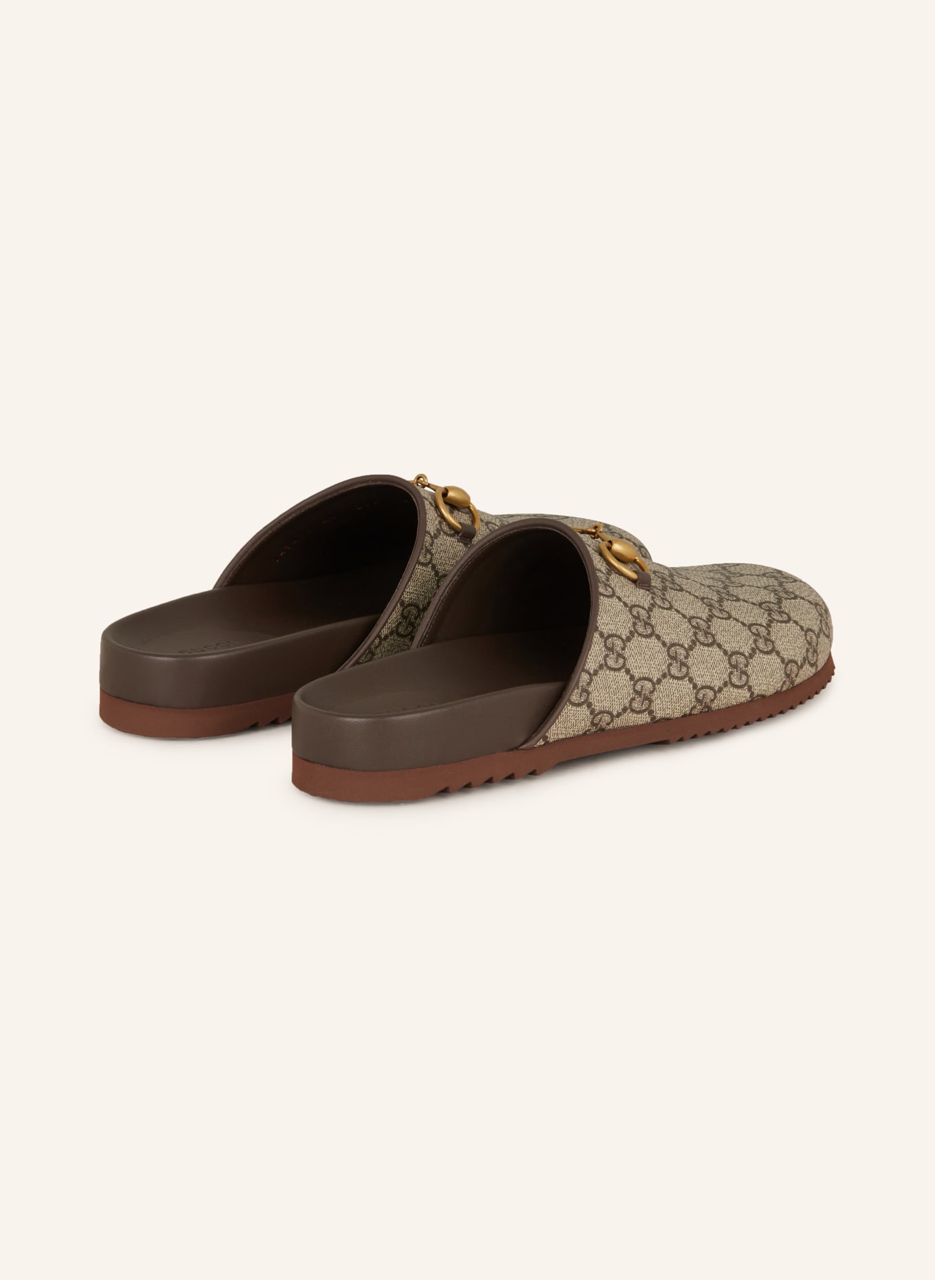 GUCCI Pantoletten: 9769 BEIGE EBONY/N.ACERO
