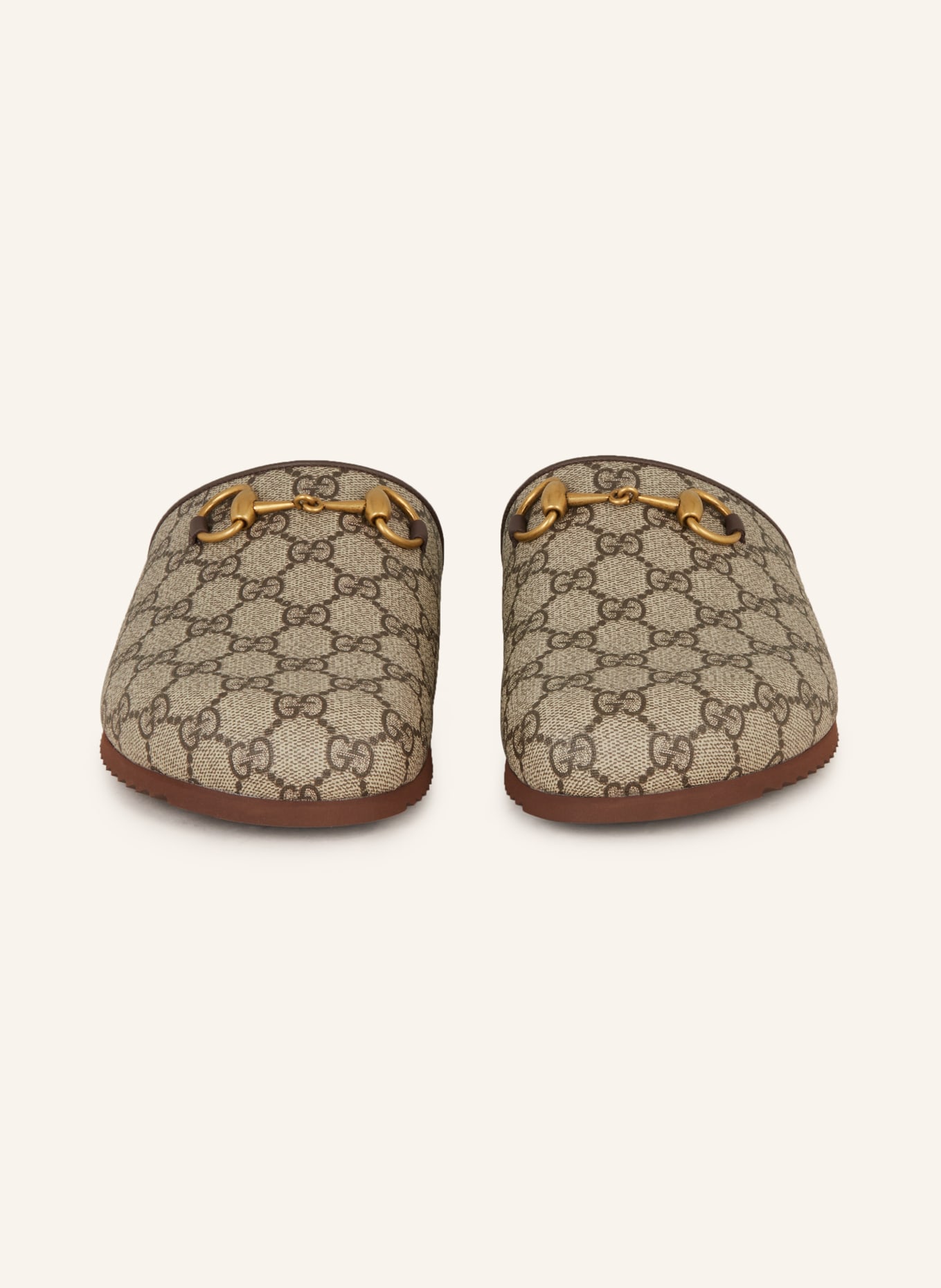 GUCCI Pantoletten: 9769 BEIGE EBONY/N.ACERO