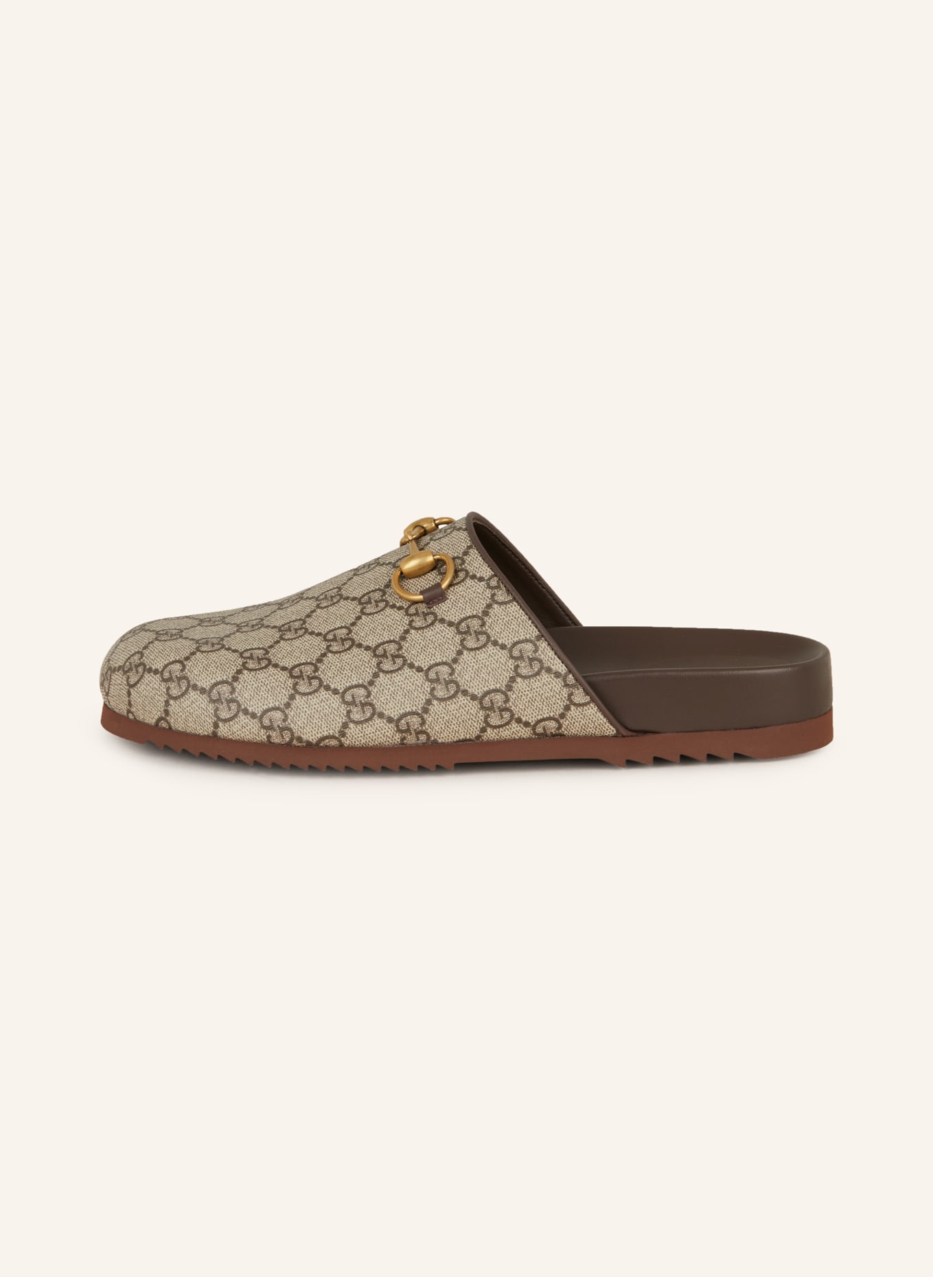 GUCCI Pantoletten: 9769 BEIGE EBONY/N.ACERO