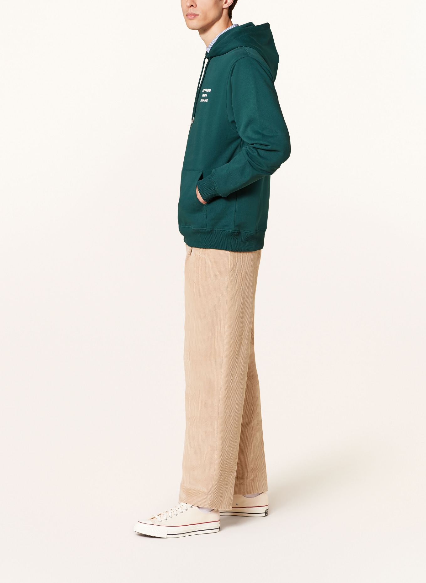 DRÔLE DE MONSIEUR Hoodie: DUNKELGRÜN