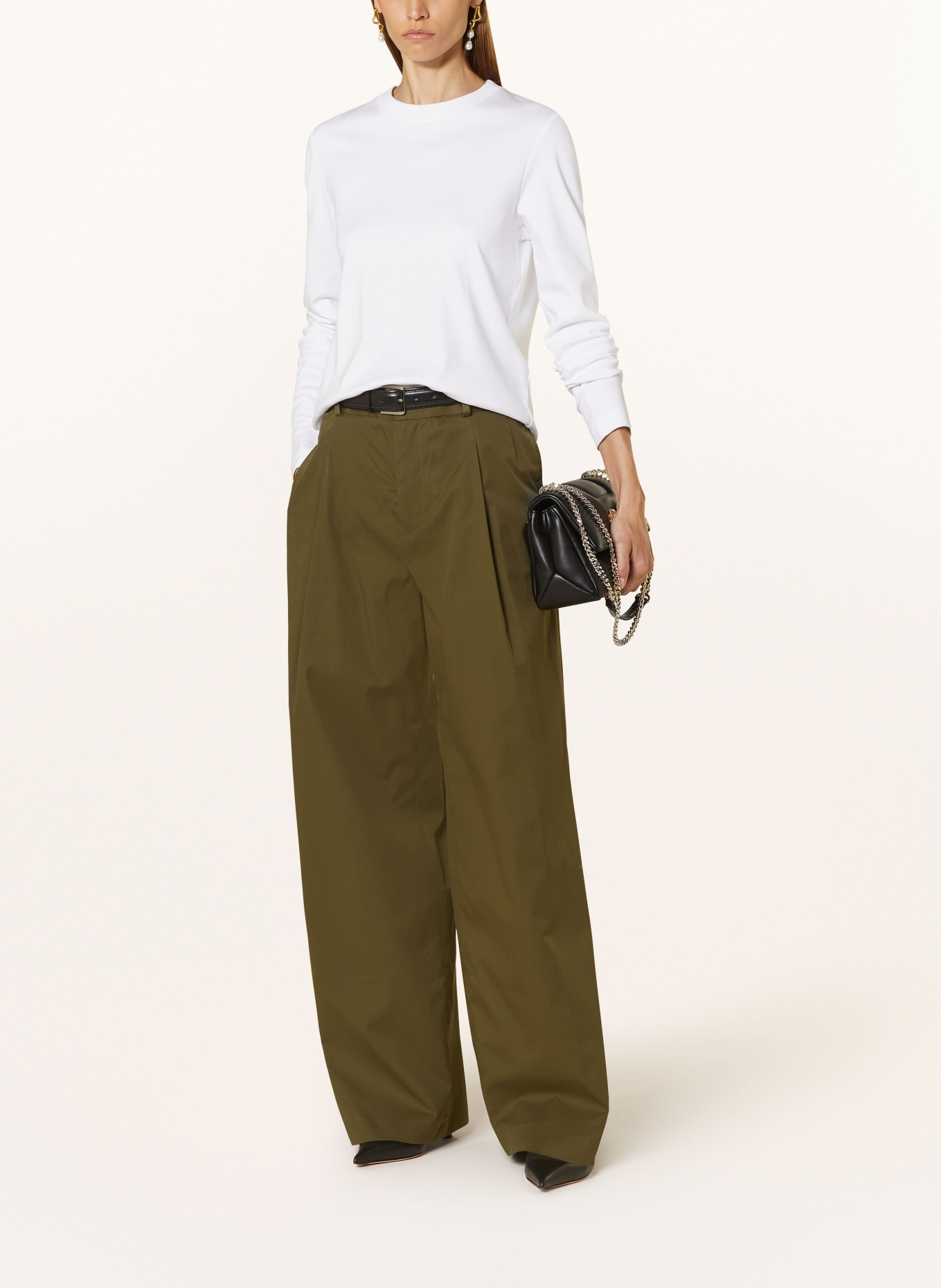 FRAME Wide leg trousers, Color: KHAKI (Image 2)