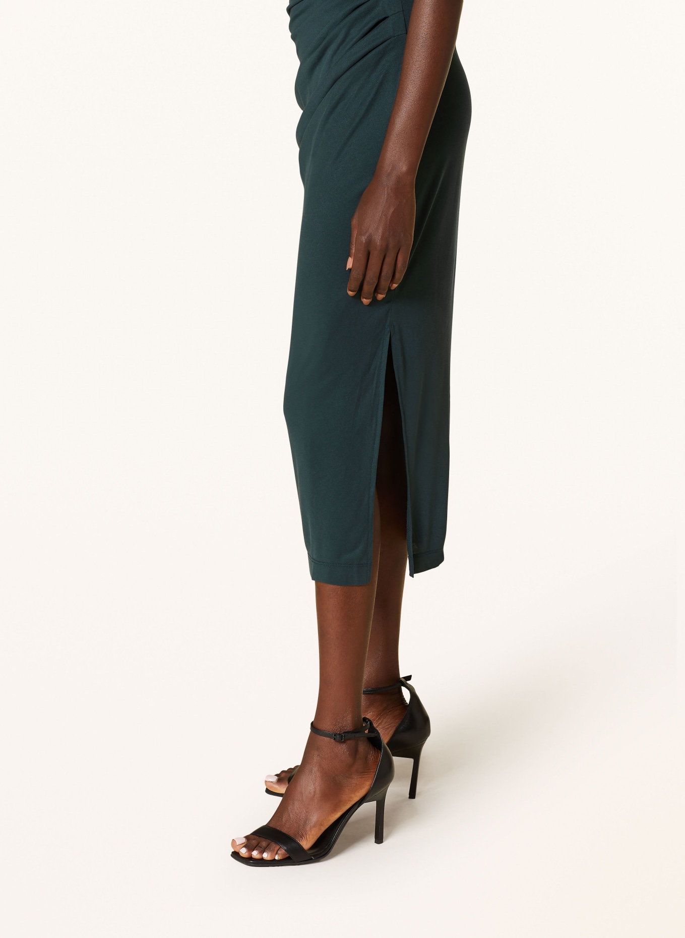 REISS Jersey dress BEAUX-DRAPE, Color: DARK GREEN (Image 4)