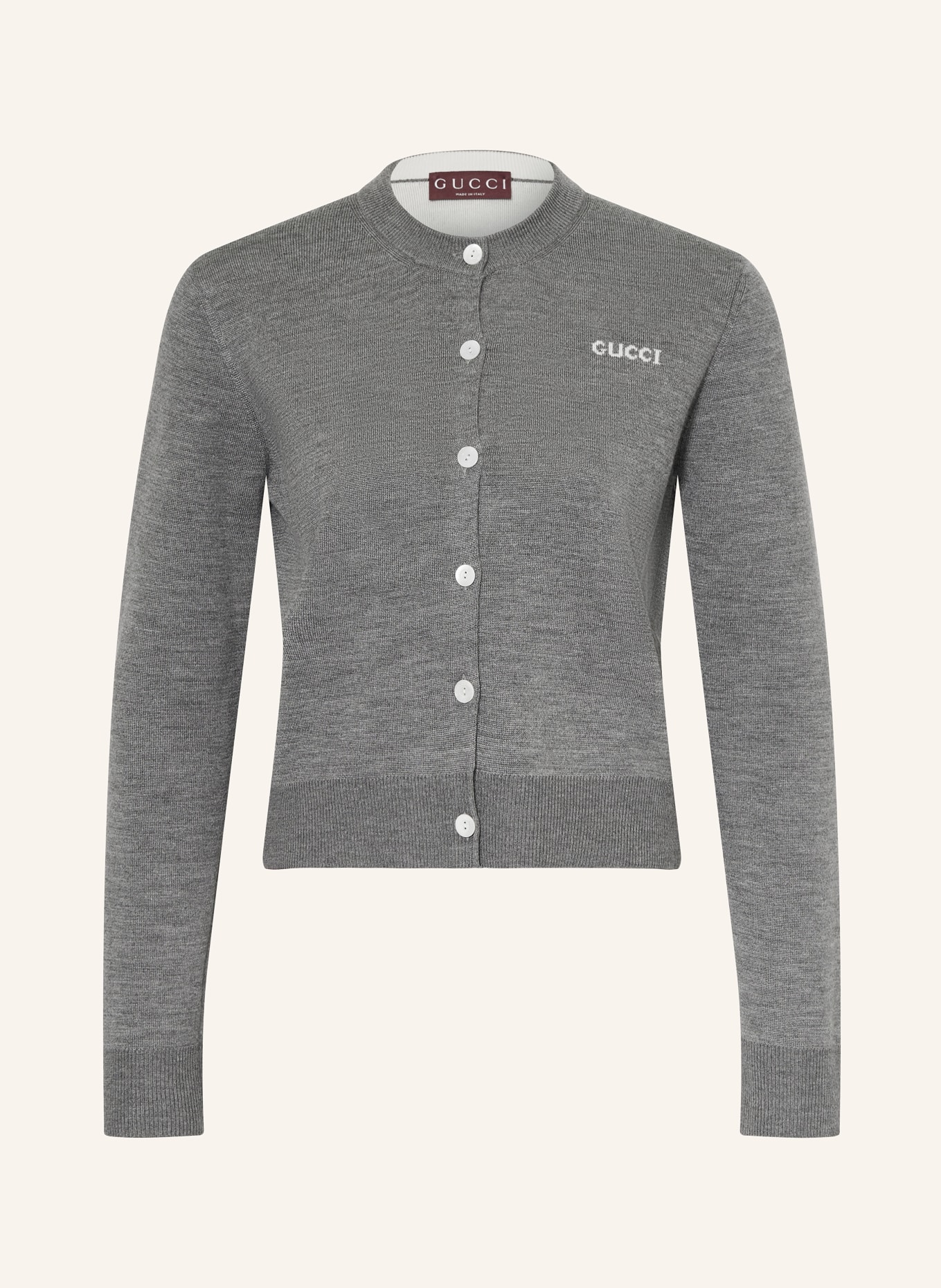 gucci PadlockGG Cardigan, Color: 1209 GREY MELANGE/IVORY (Image 1)
