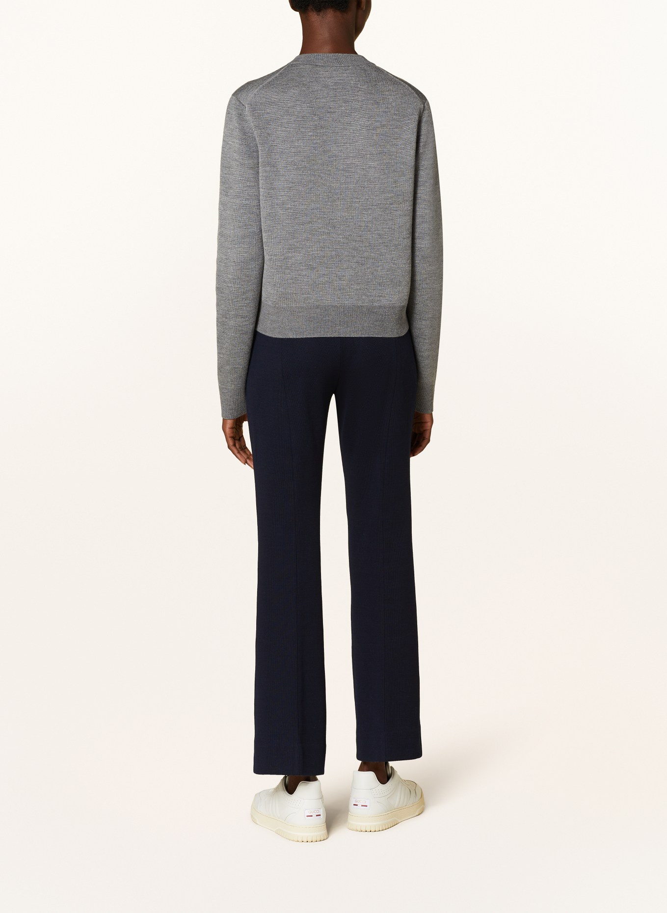gucci PadlockGG Cardigan, Color: 1209 GREY MELANGE/IVORY (Image 3)