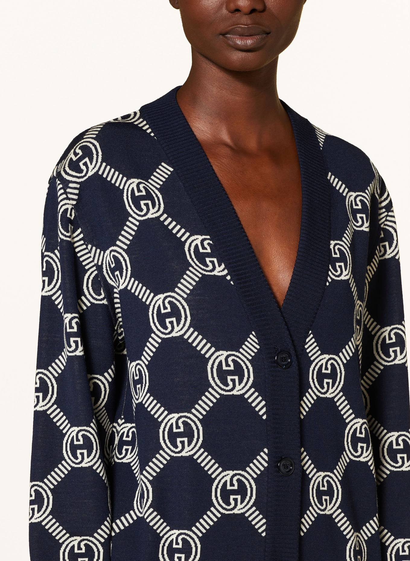 Gucci navy cardigan online